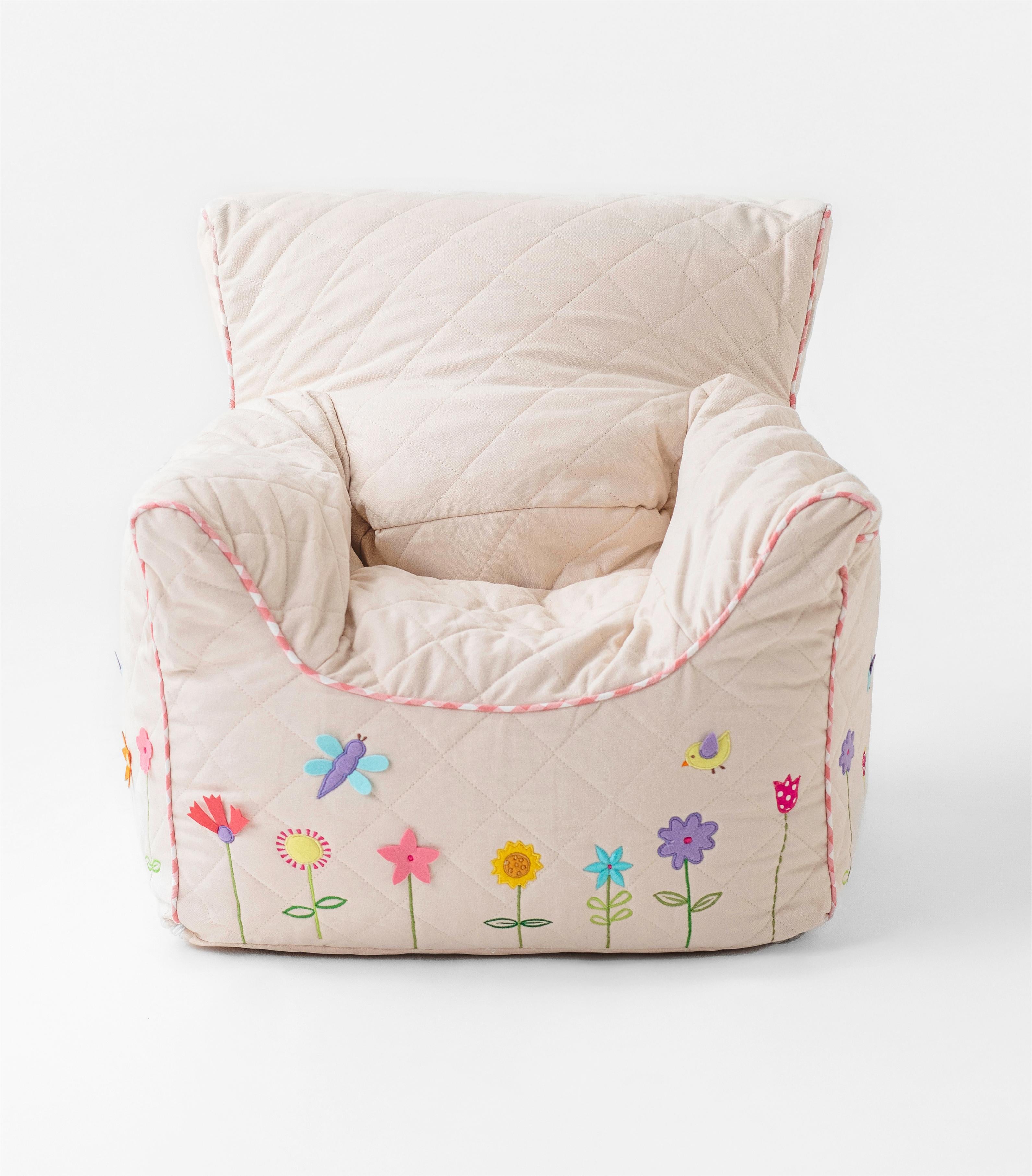 FLOWER GARDEN QUILTED - BEAN CHAIR COVER