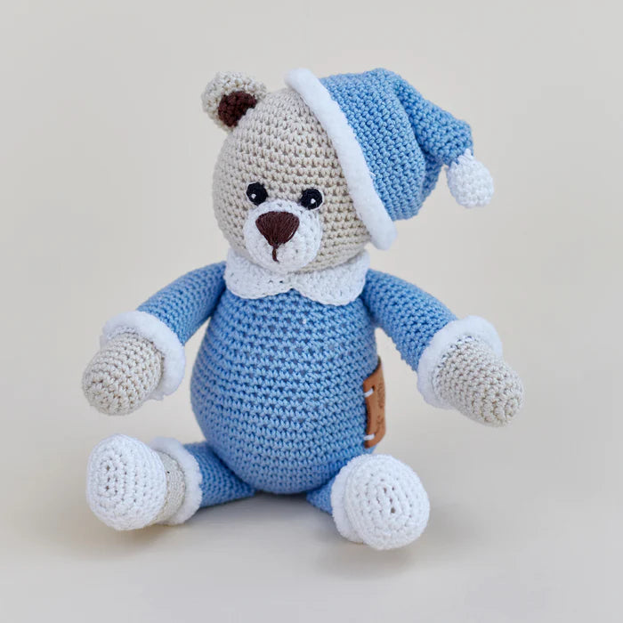 Bozo The Blue Teddy Crochet Toy