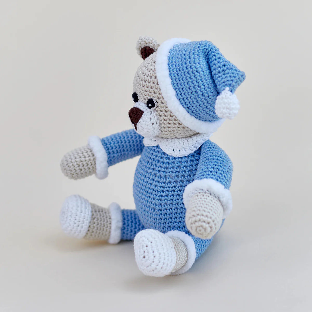 Bozo The Blue Teddy Crochet Toy