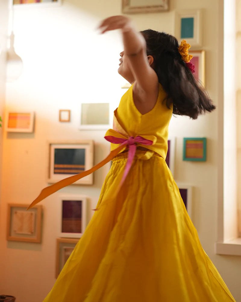 Basant yellow lehenga choli