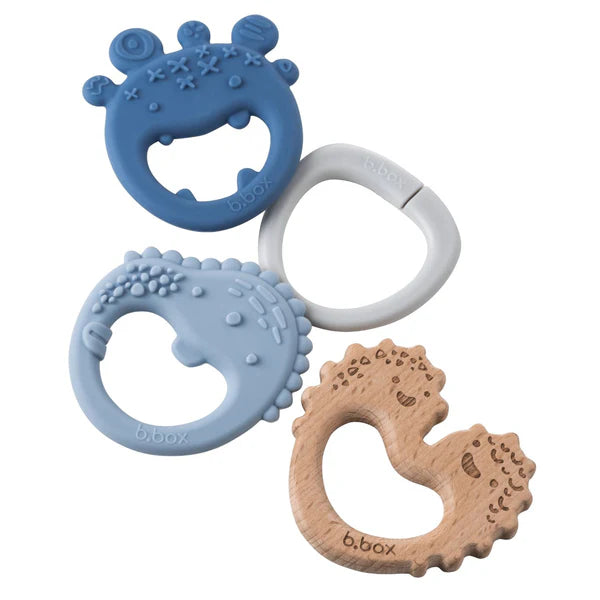 Trio Teether Lullaby Blue