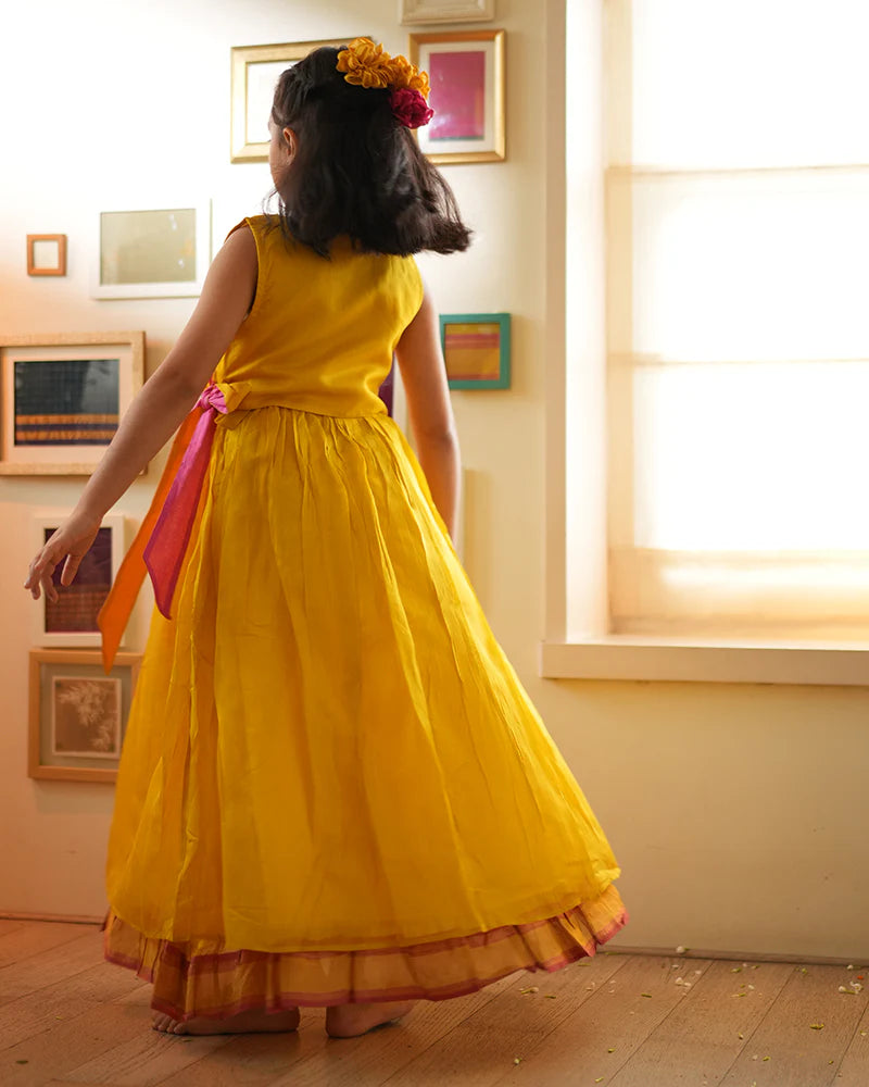 Basant yellow lehenga choli