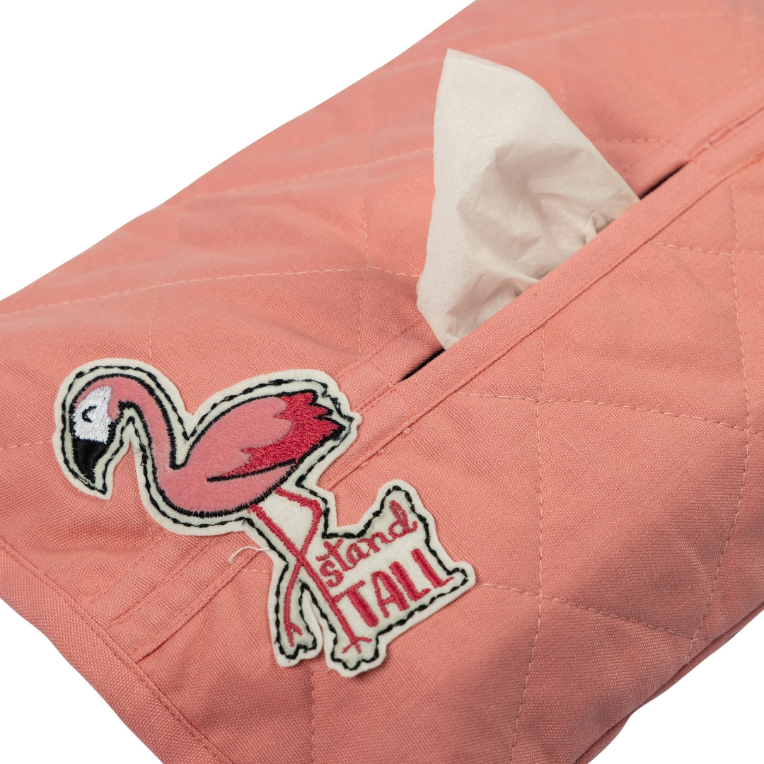 FLAMINGO TISSUE BOX COVER
