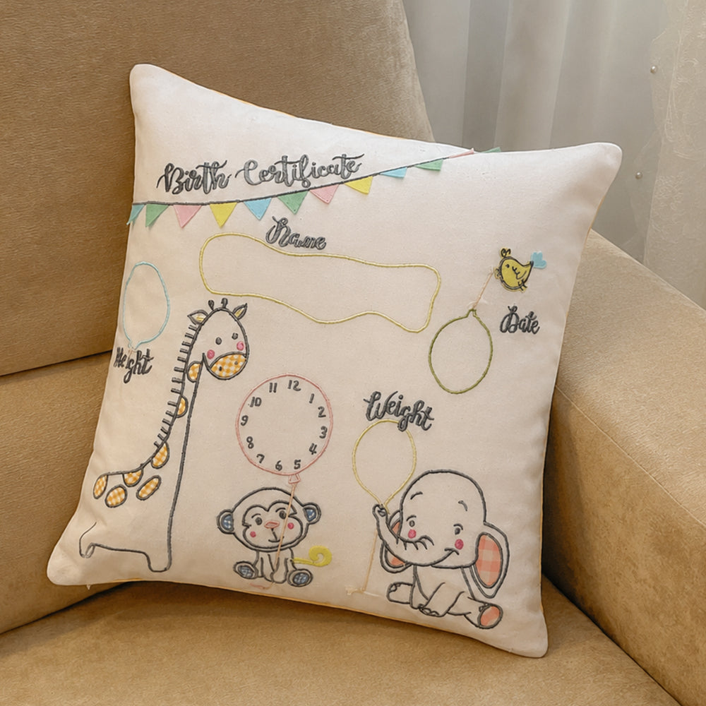Birth Certificate Cushion