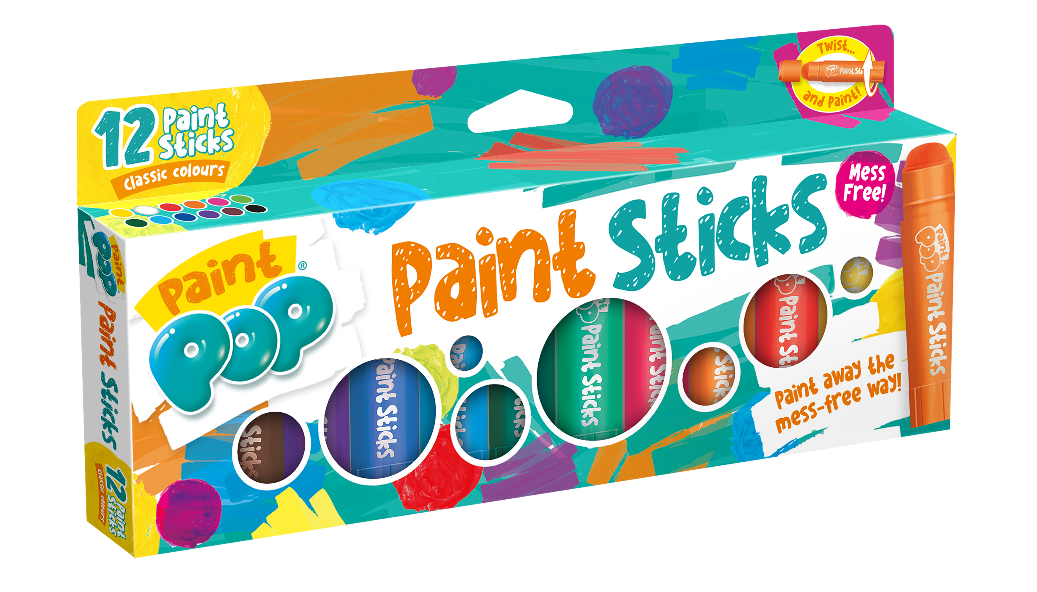 Paint Pop Classic 12 Pack Quick Dry Paint Sticks
