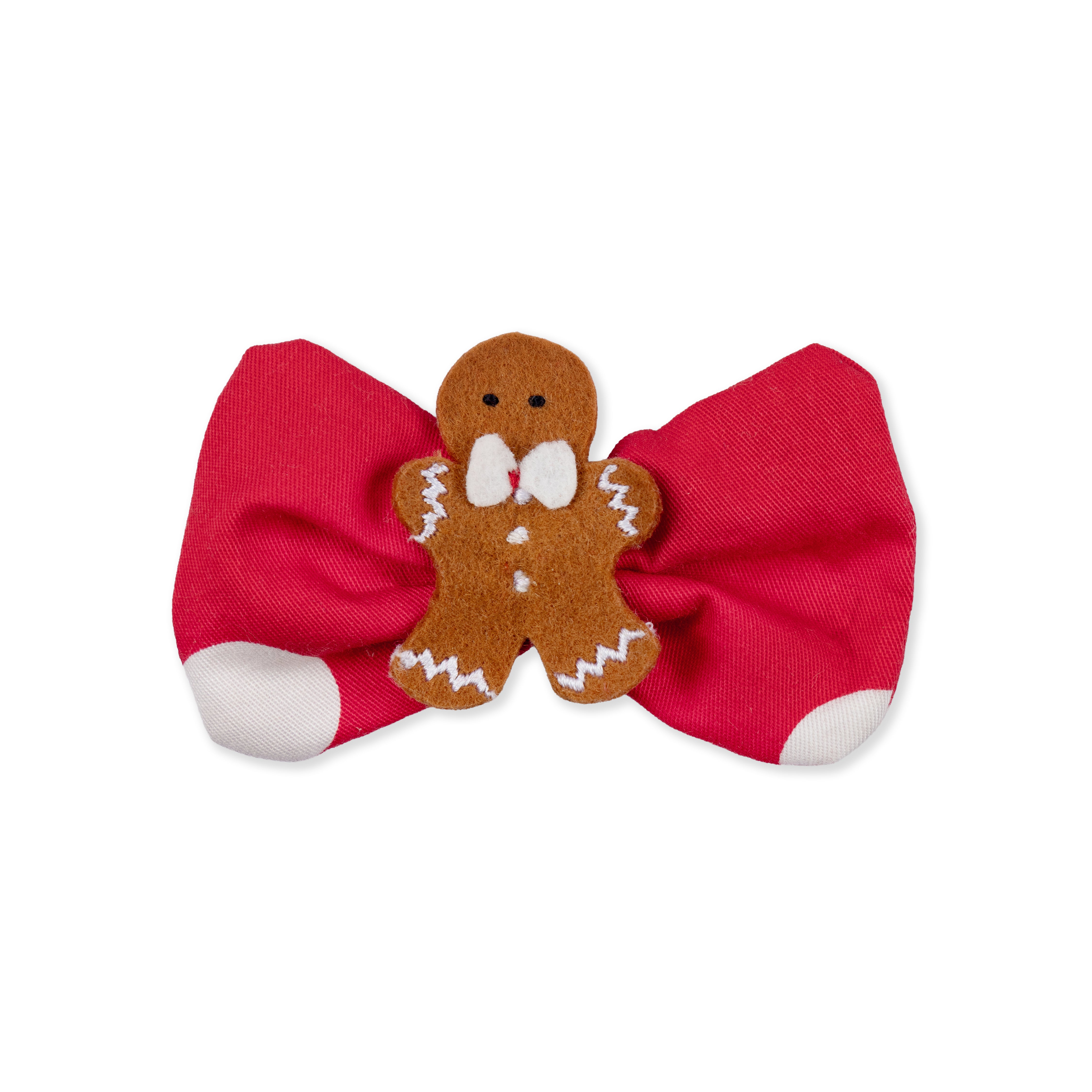Gingerbread Bow Hair Clip