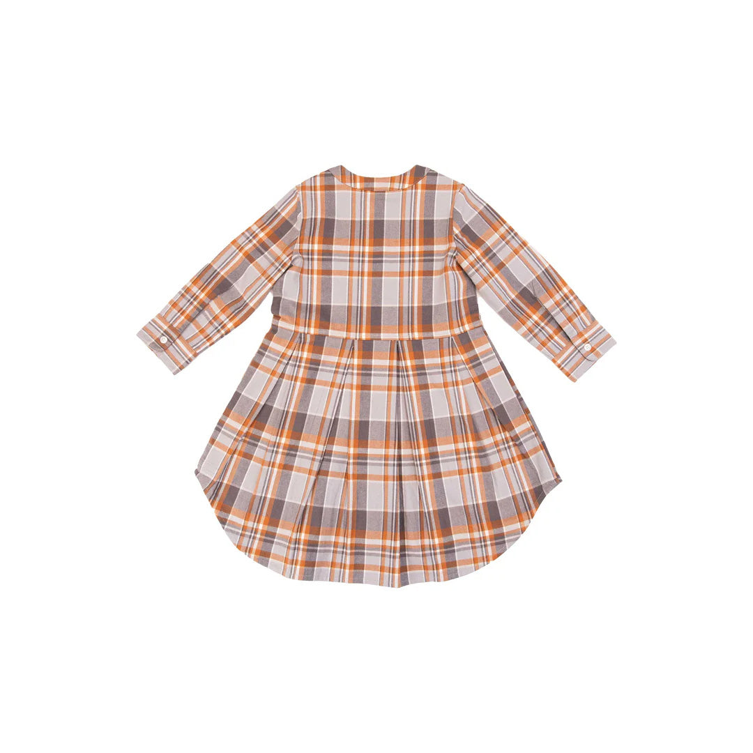 Girls Fall Checked Dress