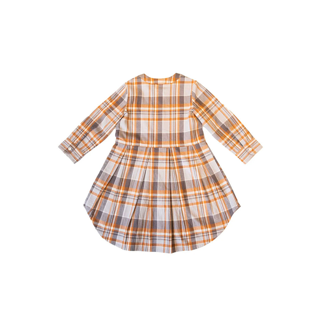 Girls Fall Checked Dress