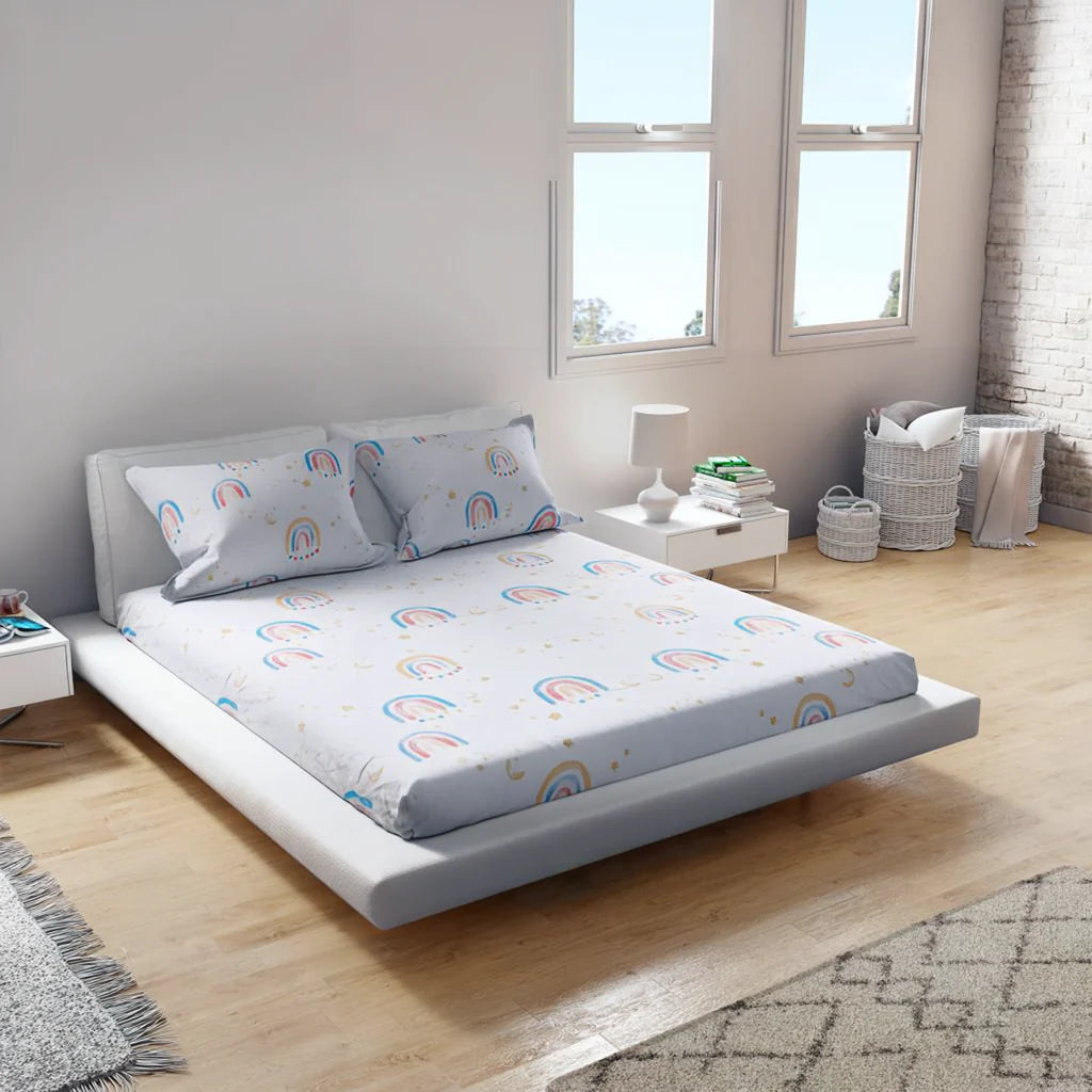 Ooh La Rainbow Bed Sheet - Glow In The Dark Bed Sheet