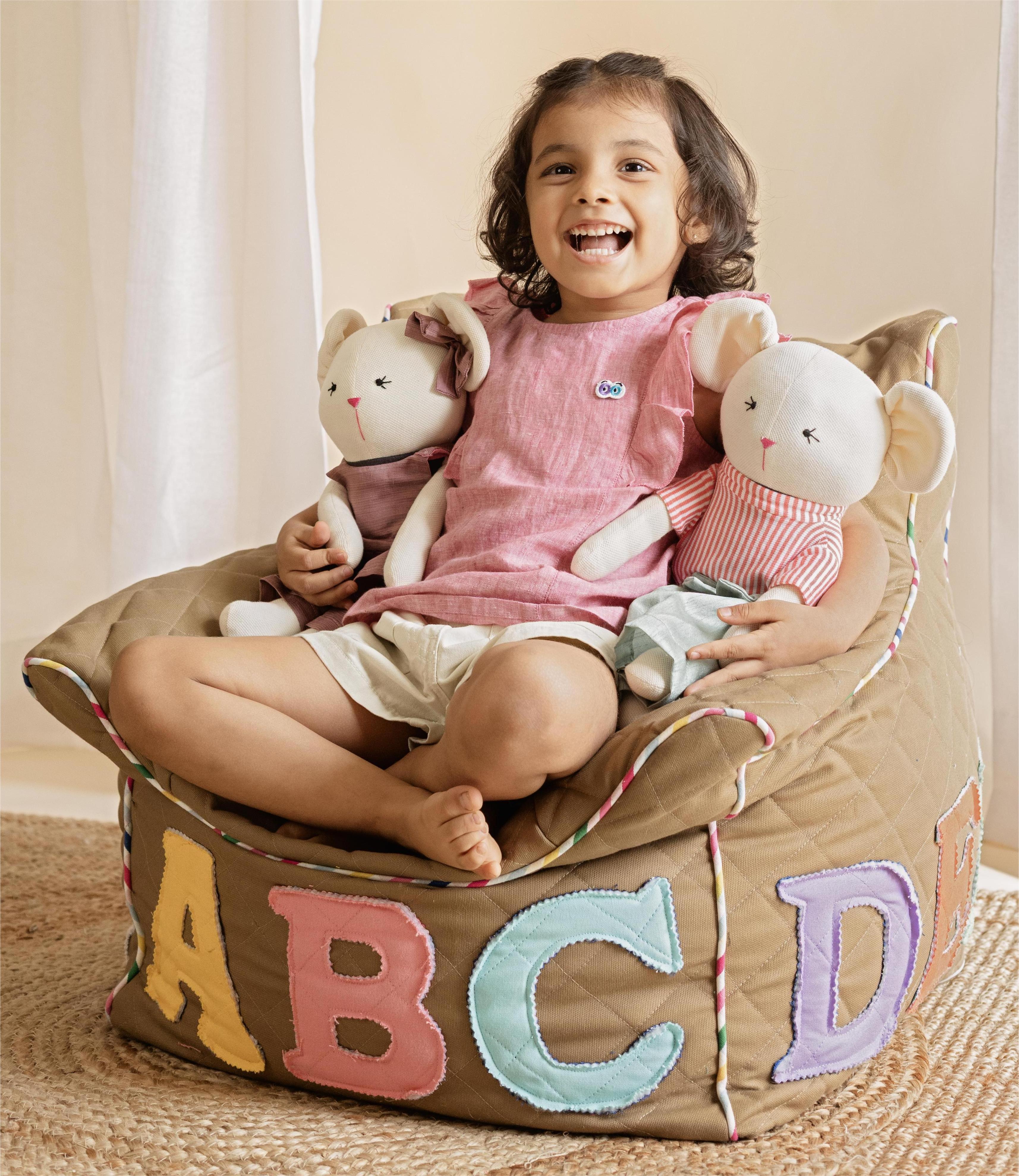 ABC QUILTED - BEAN CHAIR COVER