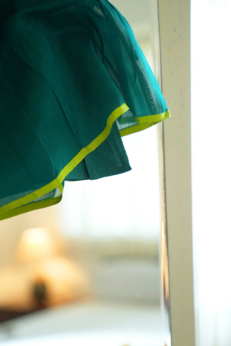 Panna Green Sleeveless Infant Tiered Dress