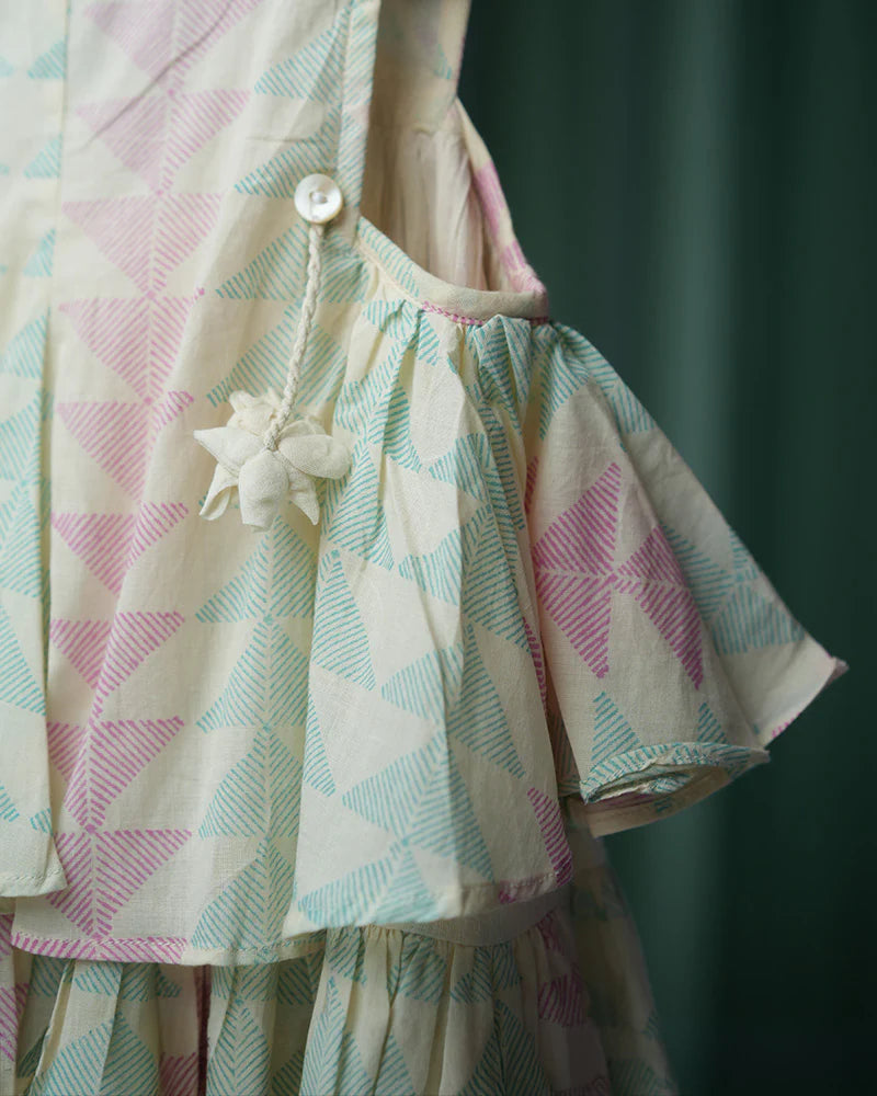 Pitter patter Girls Sleeveless Co-ord Set