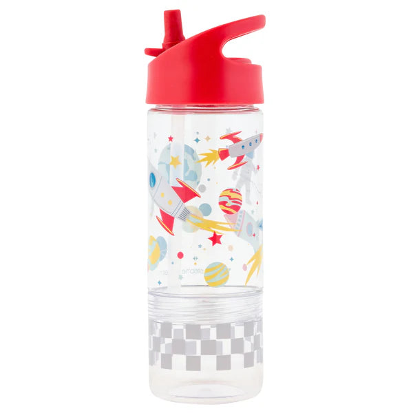 Flip Top Bottle With Snack Container - Space
