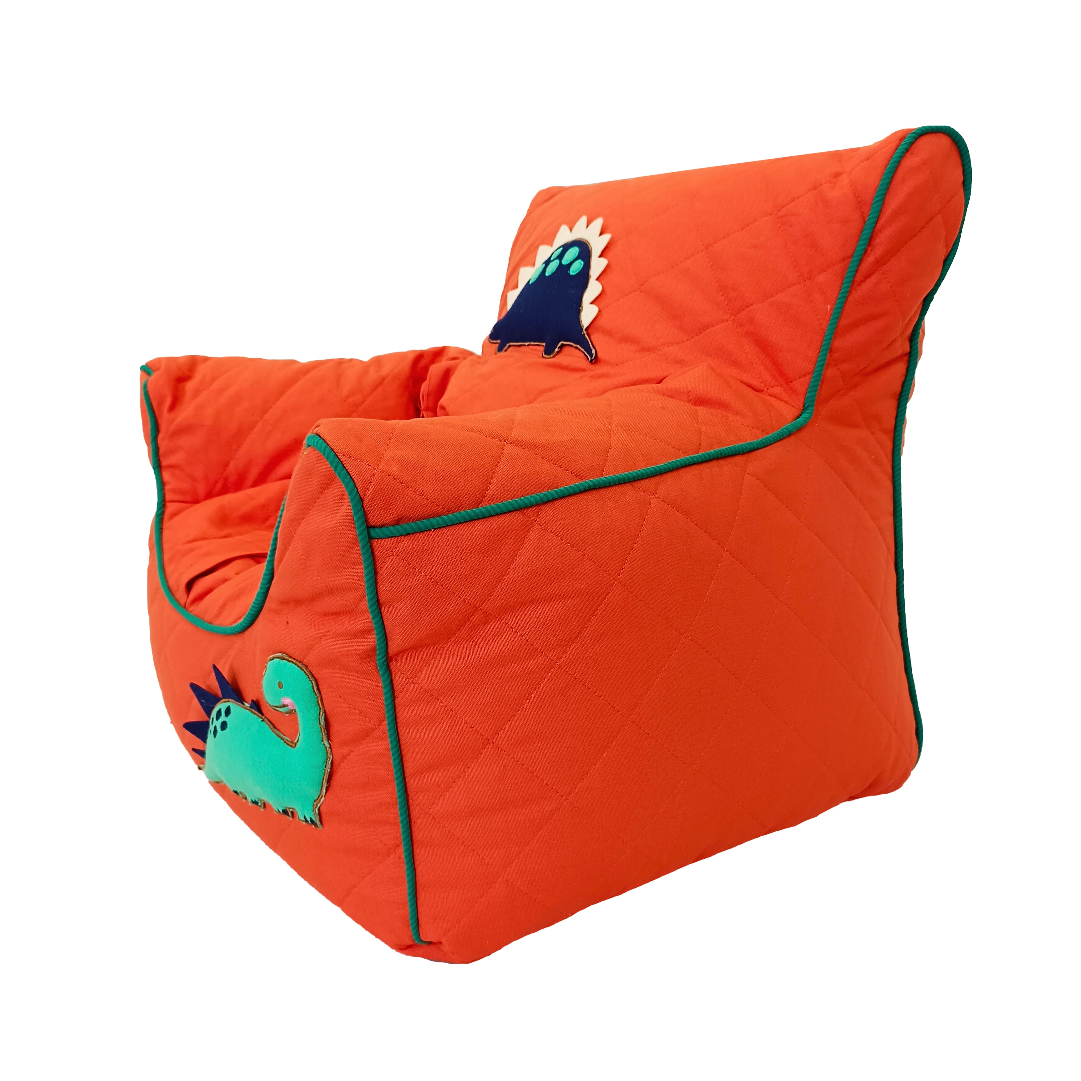 Dino Orange Quilted - BeanChair Cover