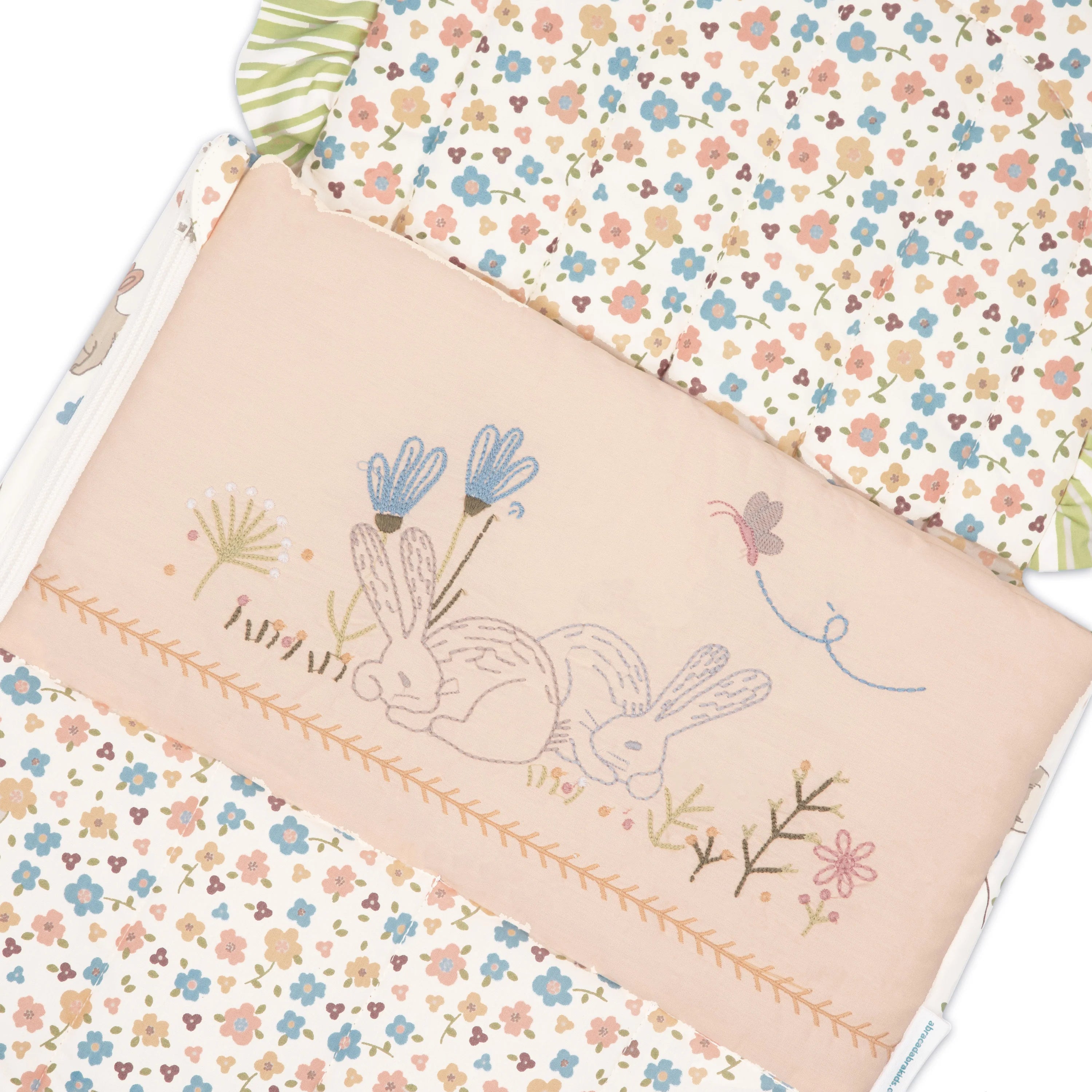 Quilted Nest Bag - Bunny Garden