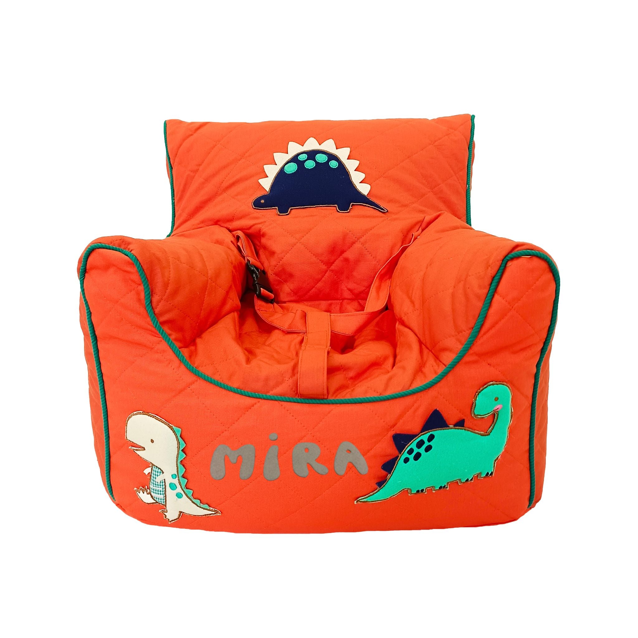 Dino Orange Quilted - BeanChair Cover