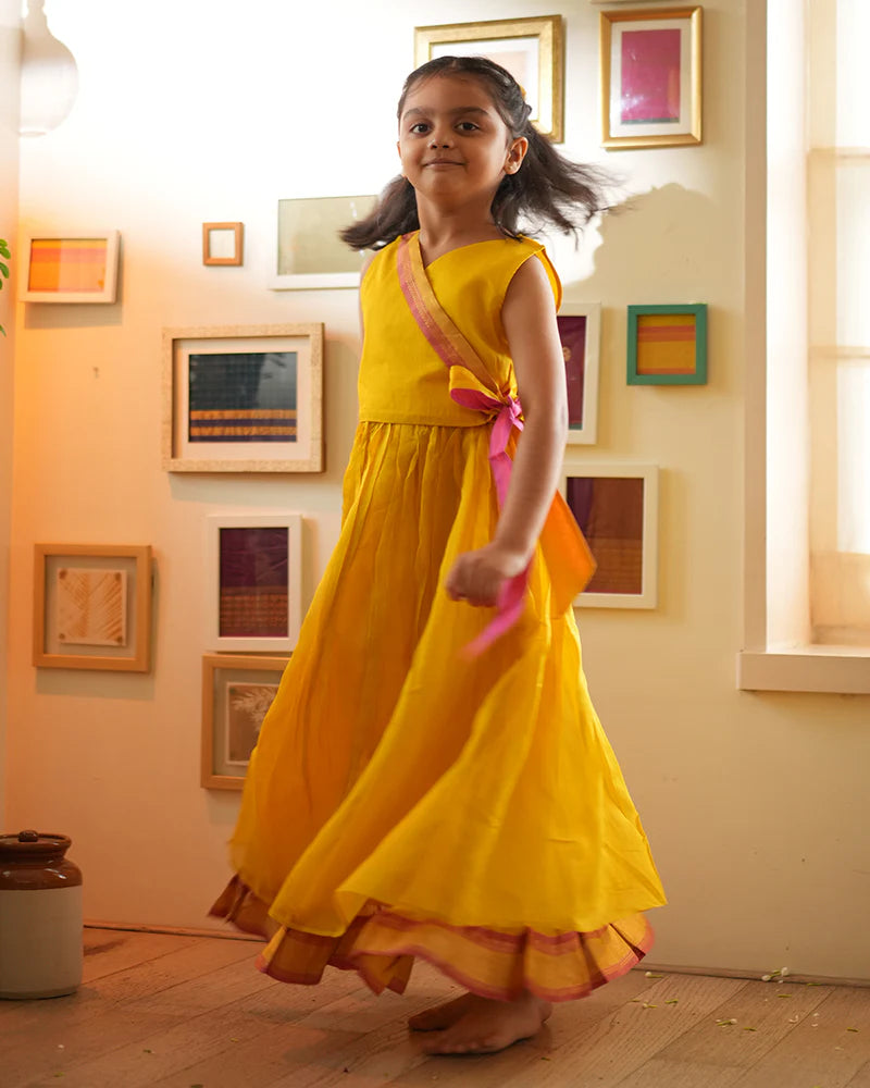 Basant yellow lehenga choli