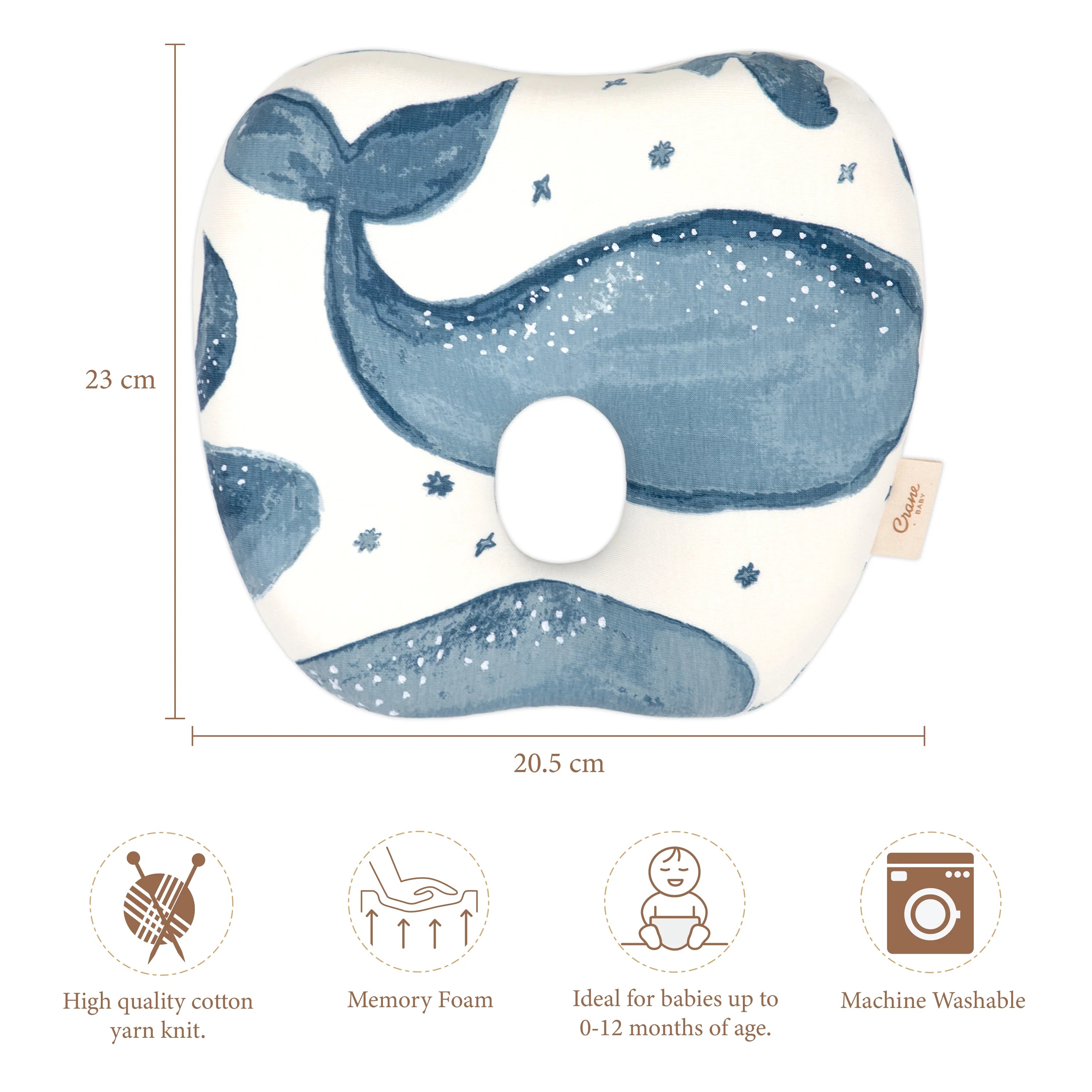 Memory Foam Pillow - Caspian Whale