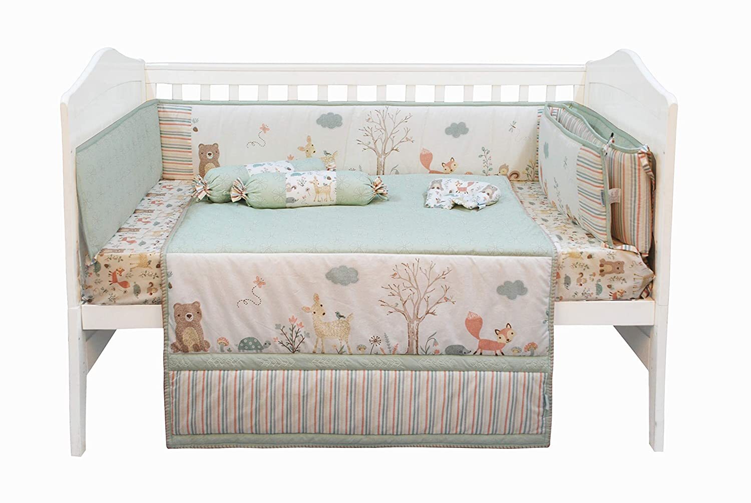 6 PIECE COT BEDDING SET - BAMBI & FRIENDS