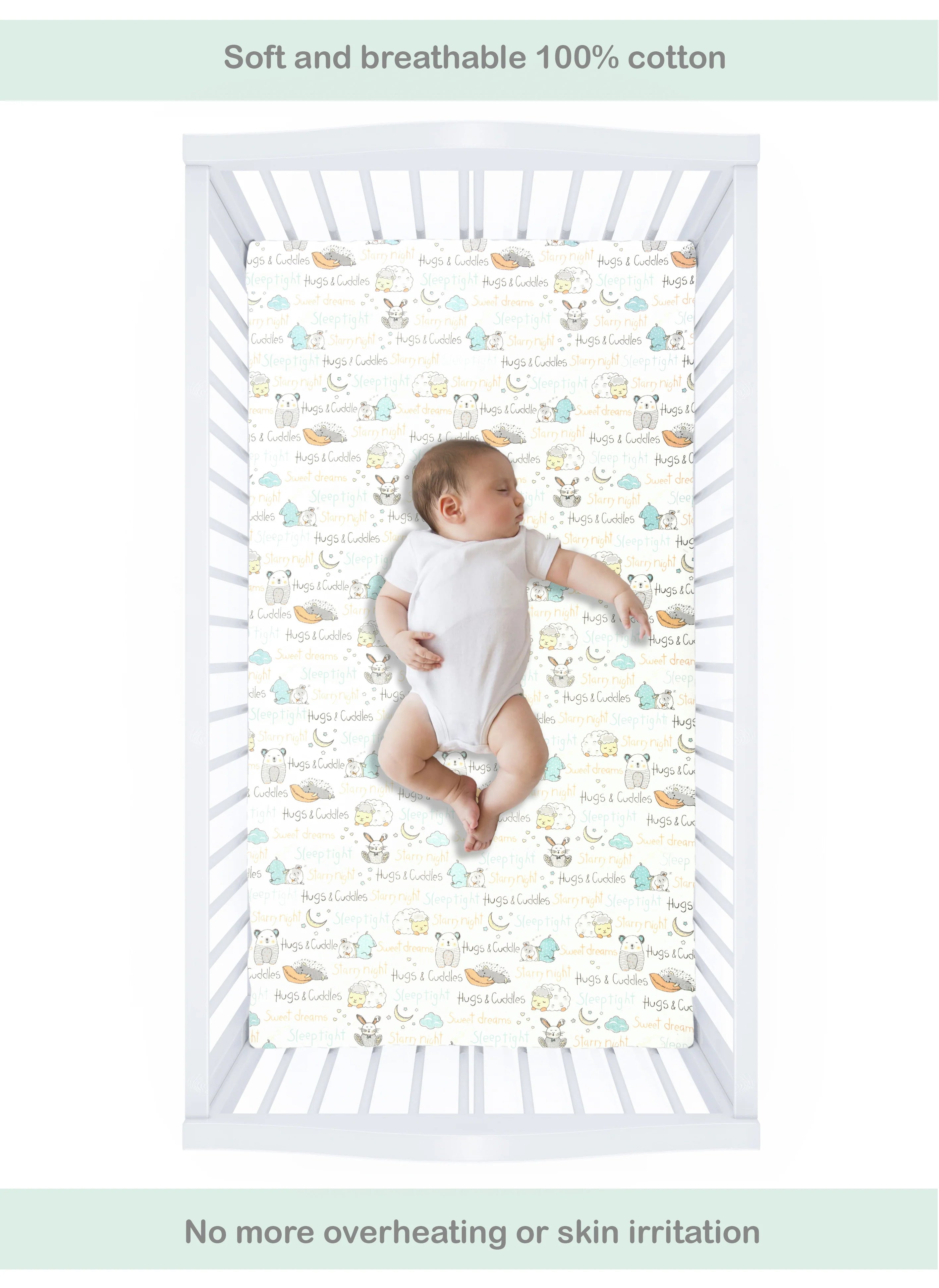 Flat Sheet (Set of 2) Sleepy Friends