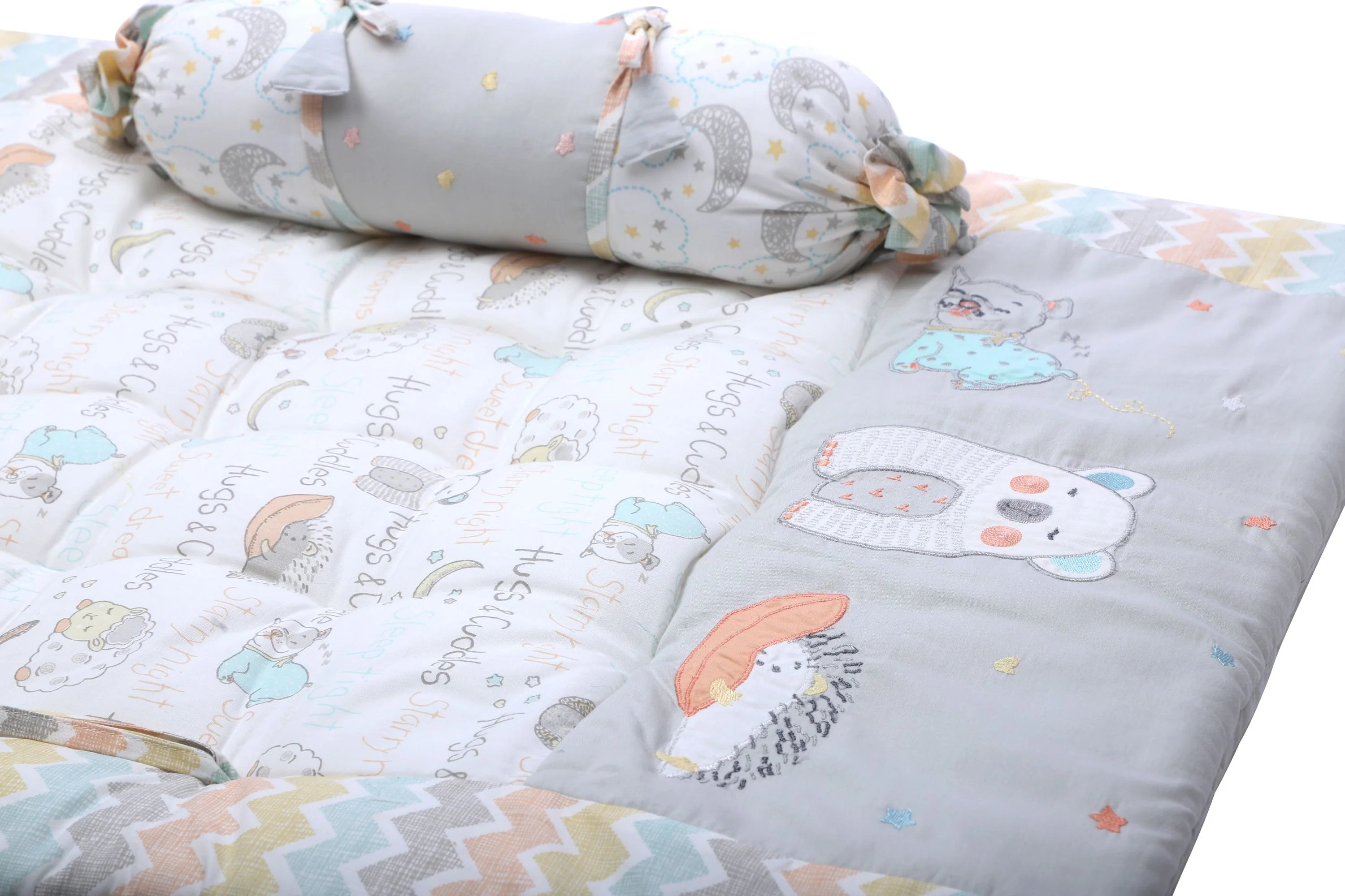 Gadda Set with 2 bolsters - Sleepy Friends