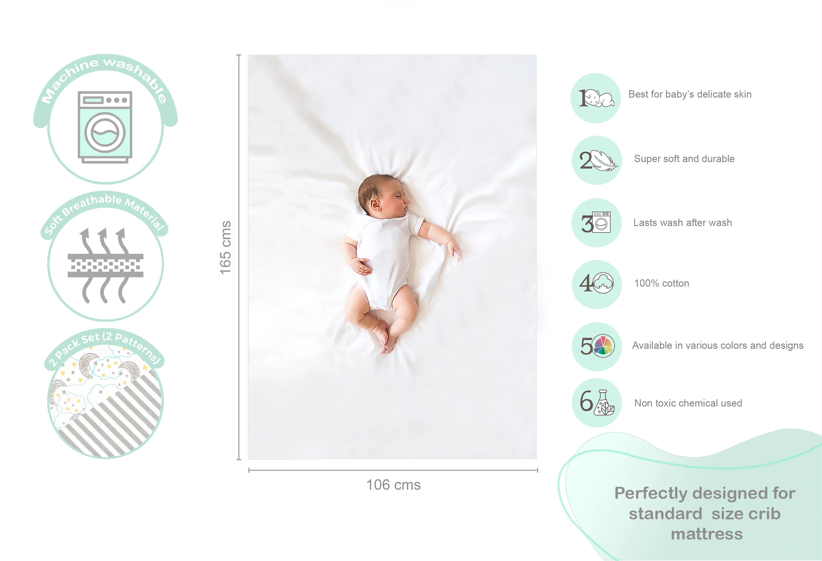 Flat Sheet (Set of 2) Starry Night