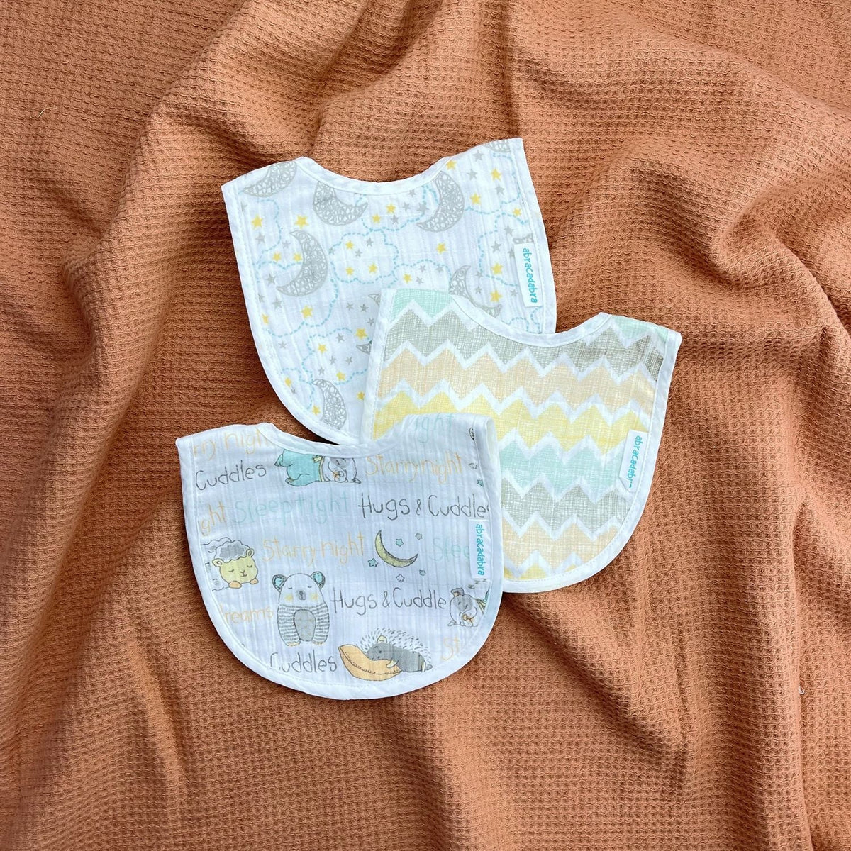 Muslin Bibs Sleepy Friends