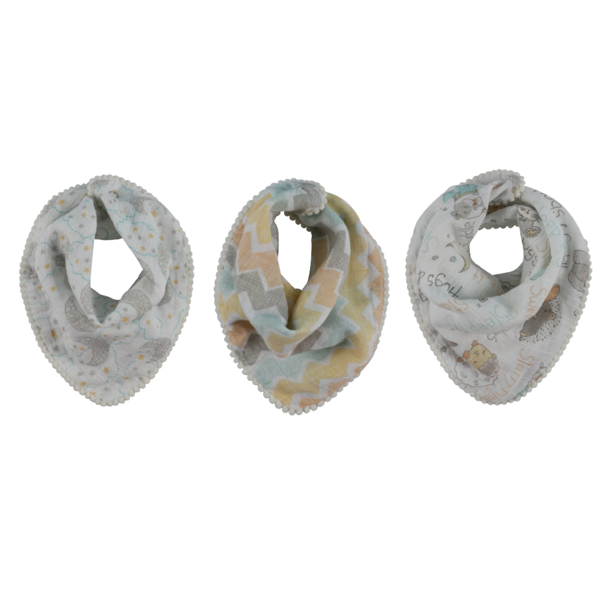 Muslin Bandana Bibs Sleepy Friends