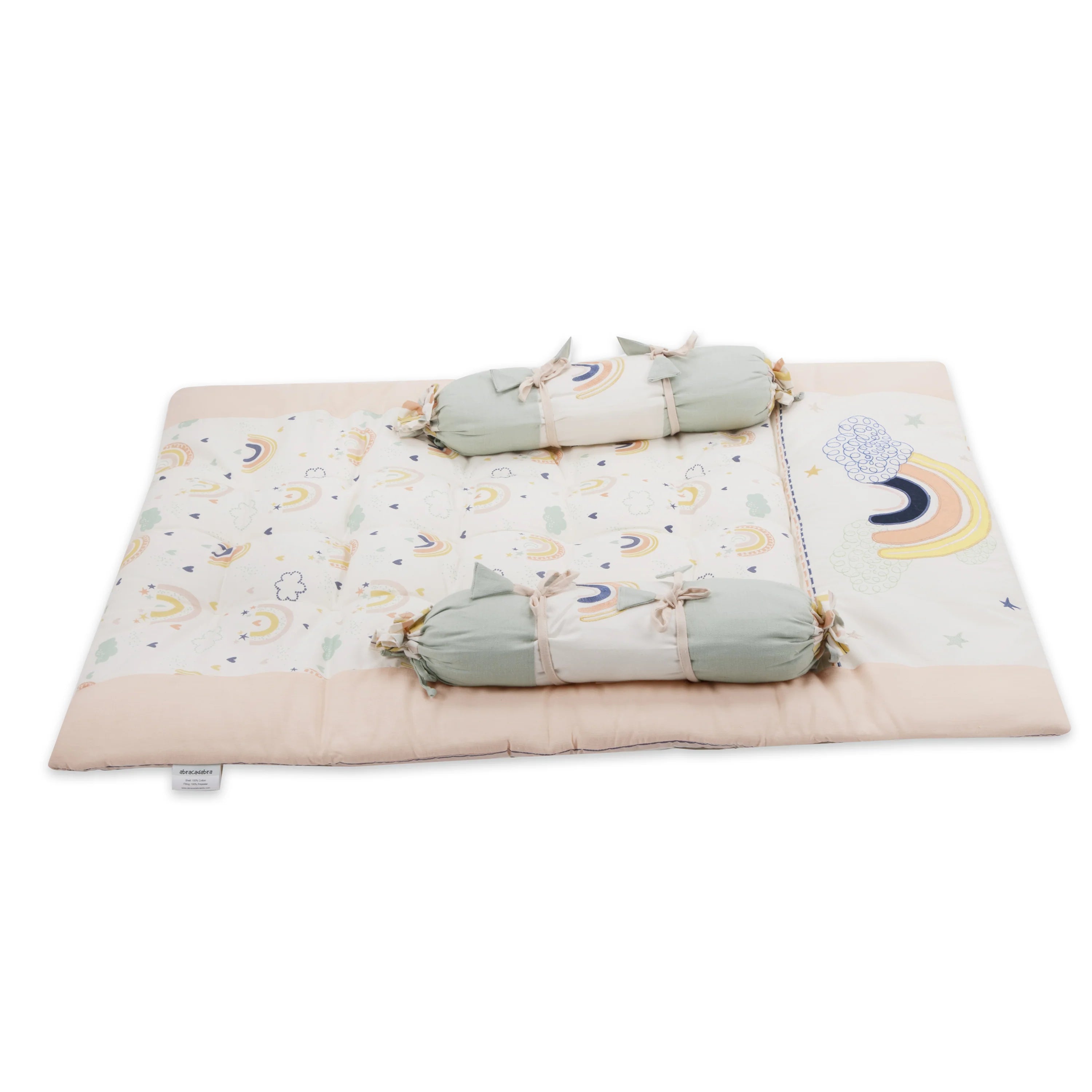 Gadda Set with two bolsters - Rainbow