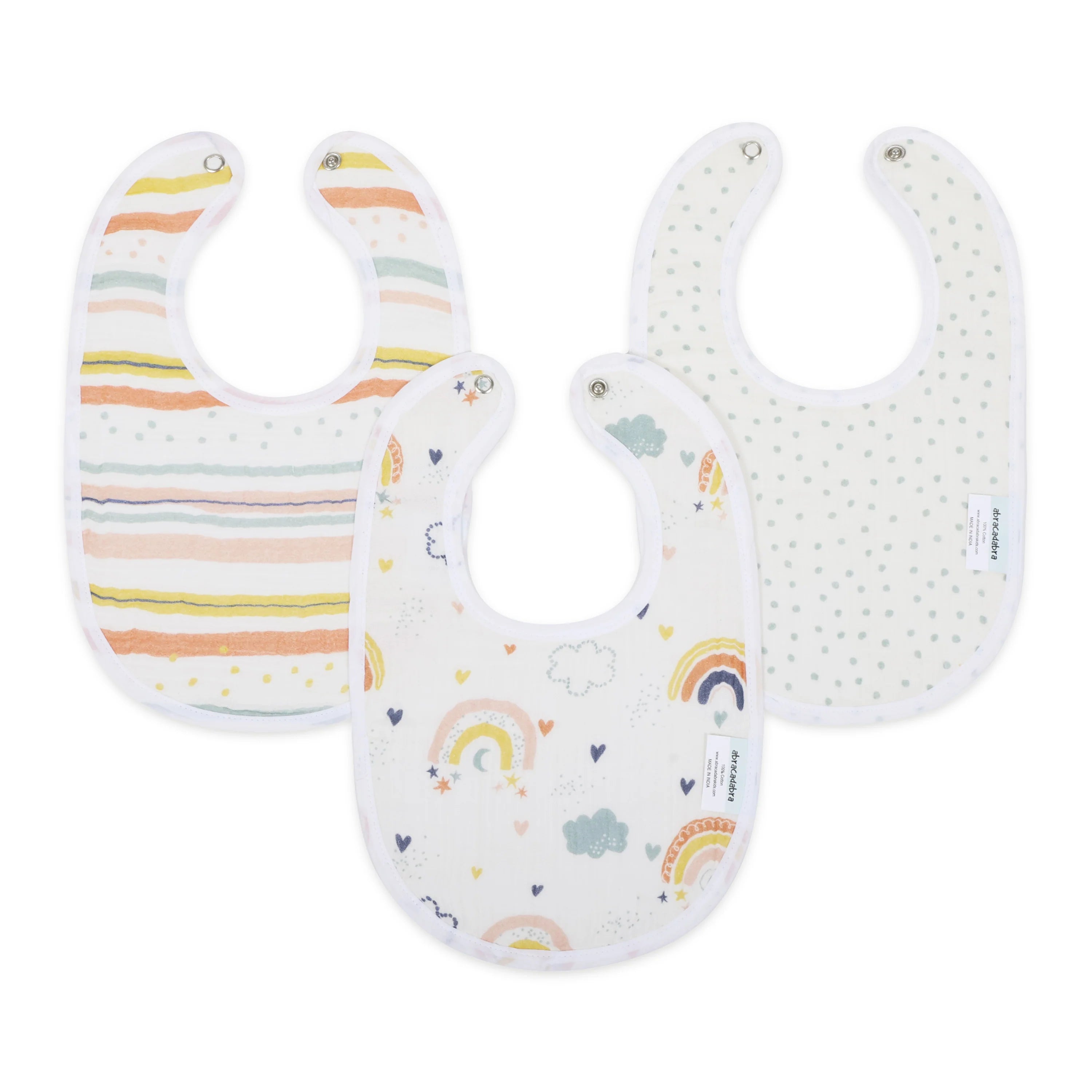 Muslin Bibs - Rainbow
