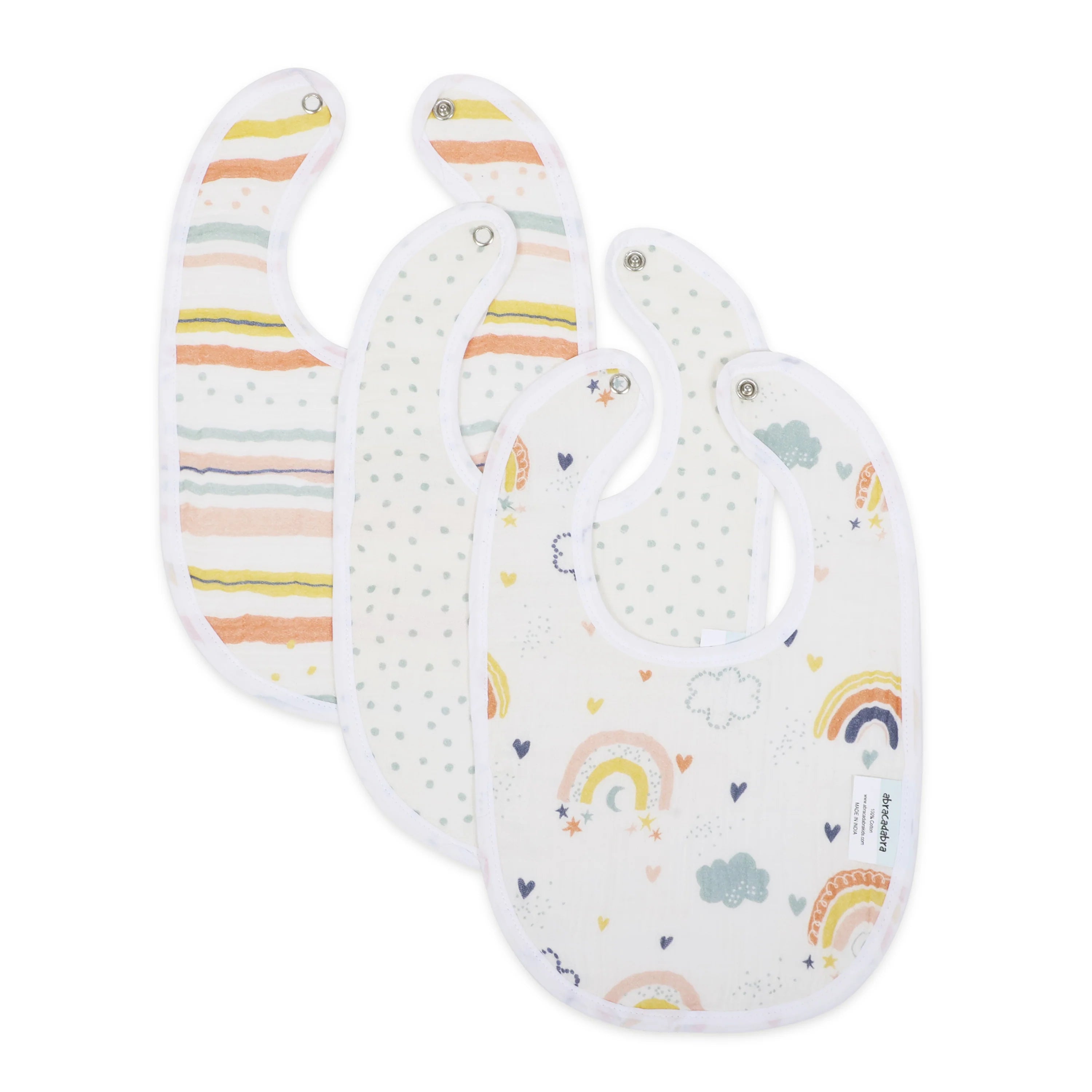 Muslin Bibs - Rainbow