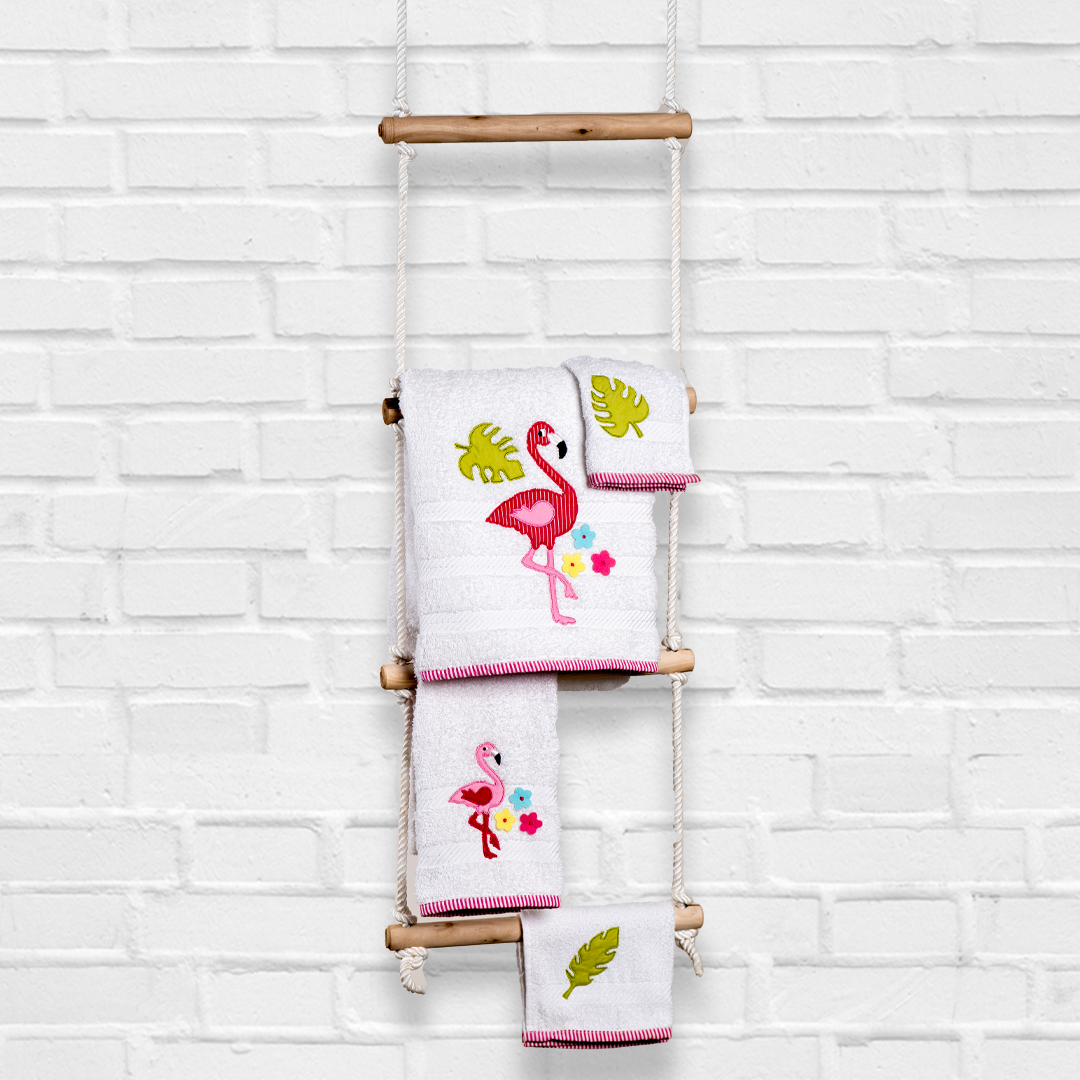 Bath Towel Set - Flamingo