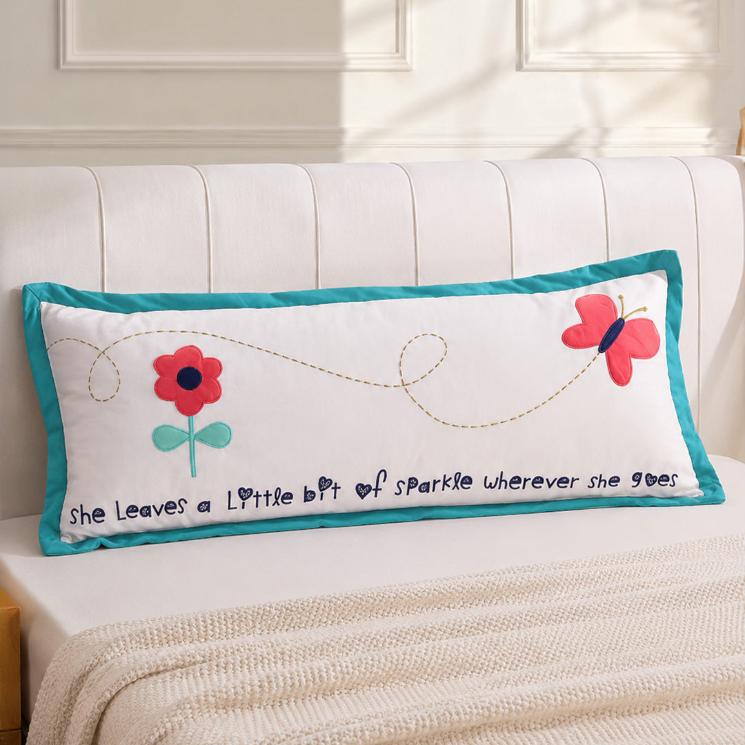 Butterfly Tunes Quote Long Cushion Cover