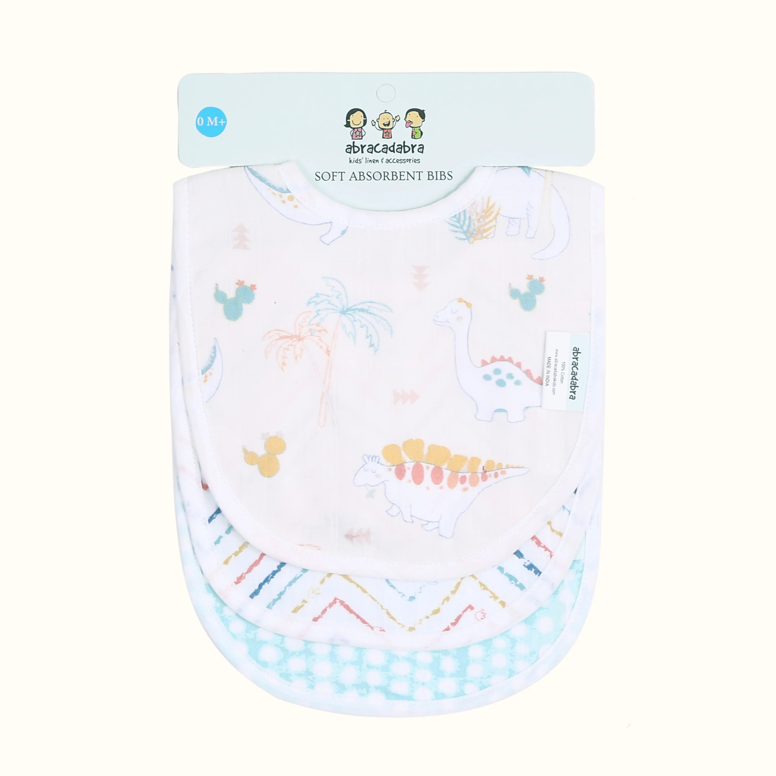Muslin Bibs - D for Dino