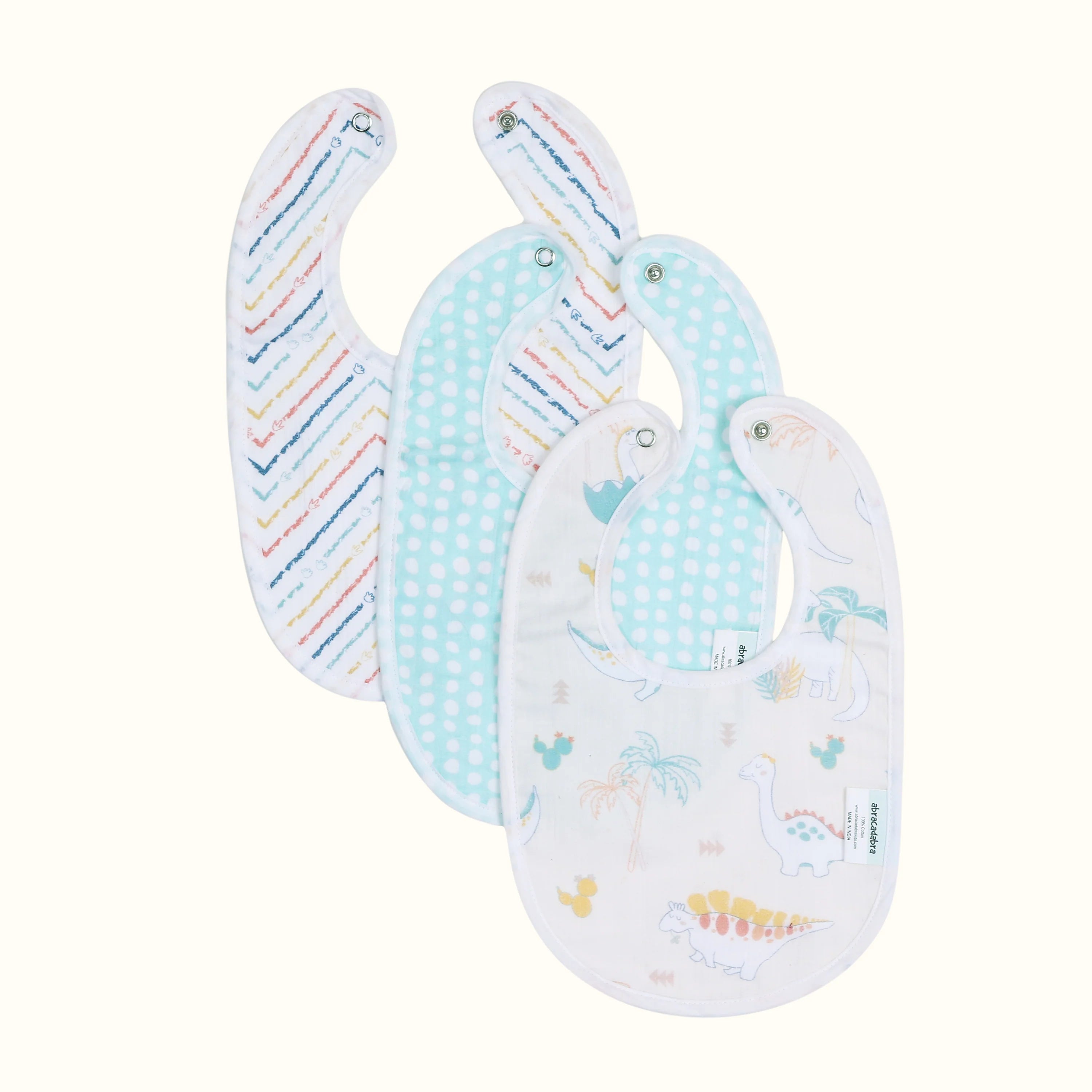 Muslin Bibs - D for Dino