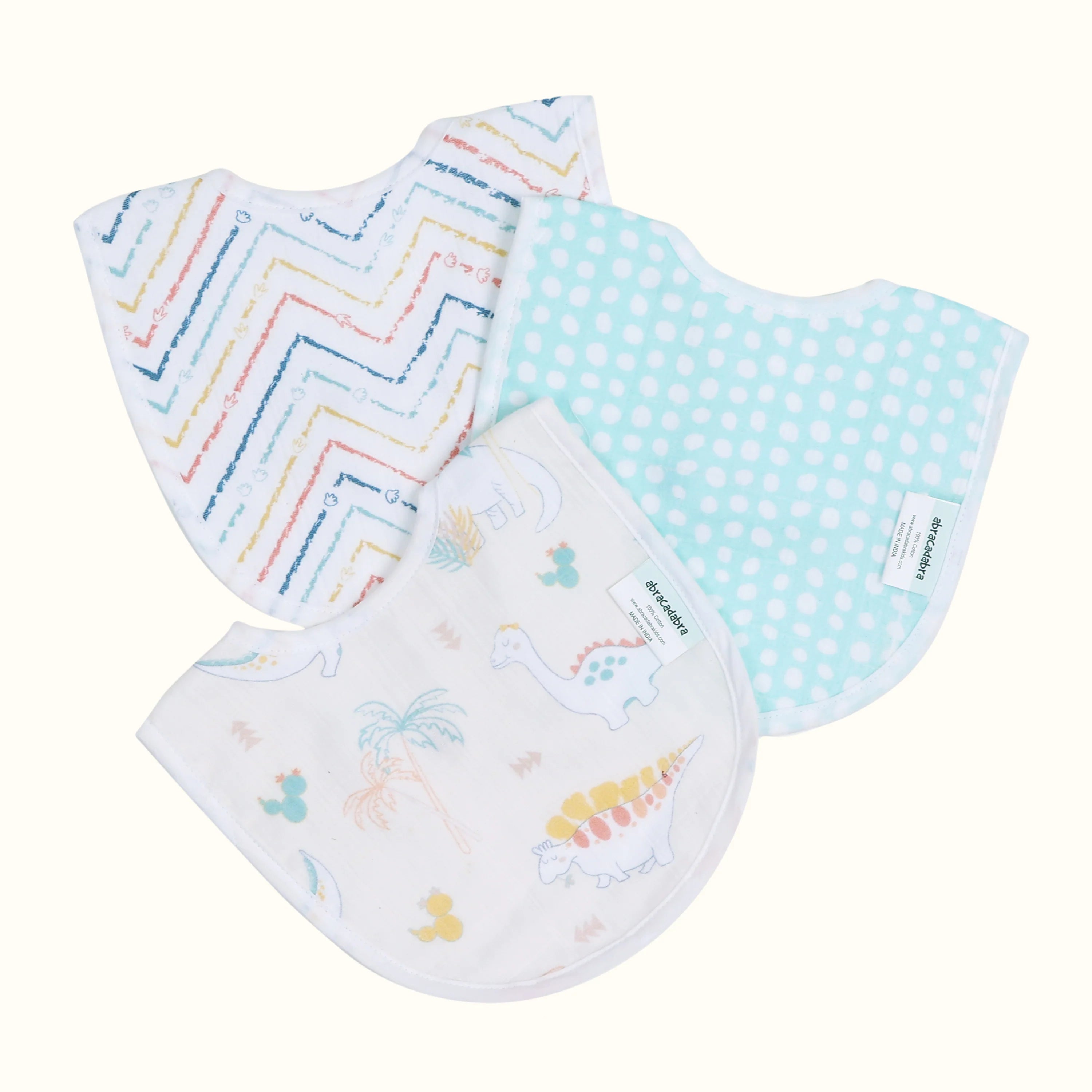 Muslin Bibs - D for Dino