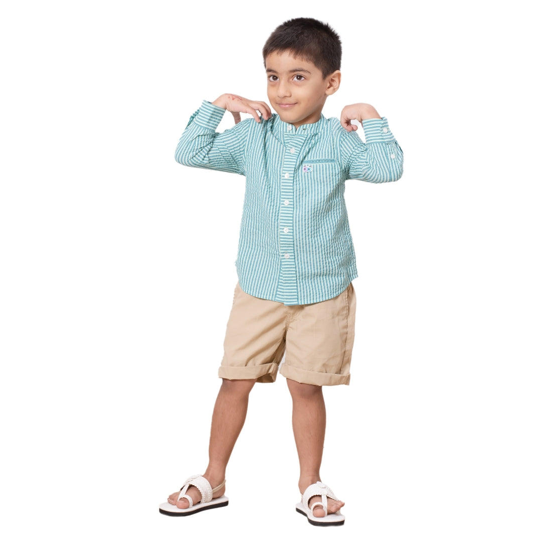 Boys Breezy Seersucker Shirt