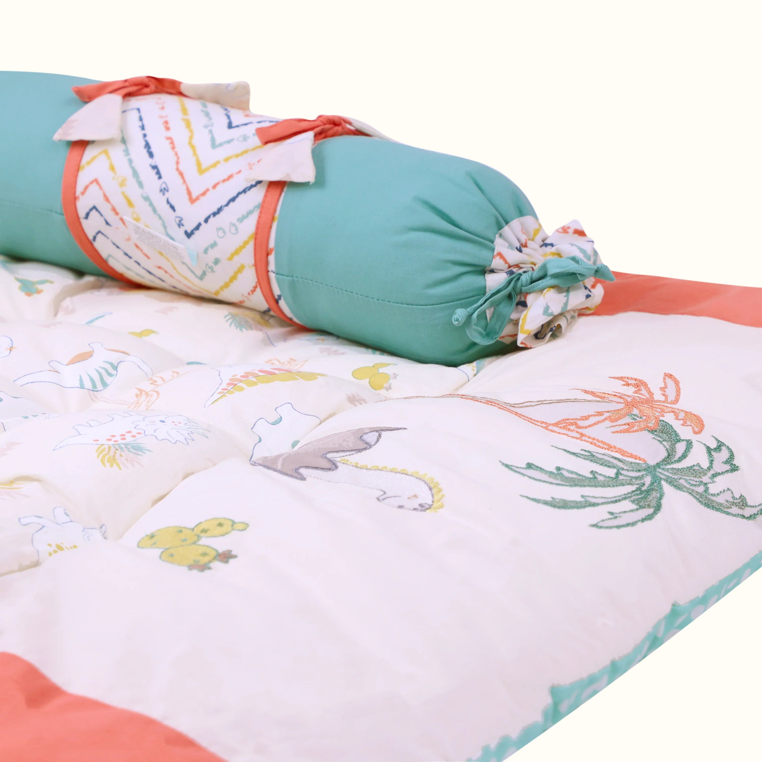 Gadda Set with 2 Bolsters - D for Dino