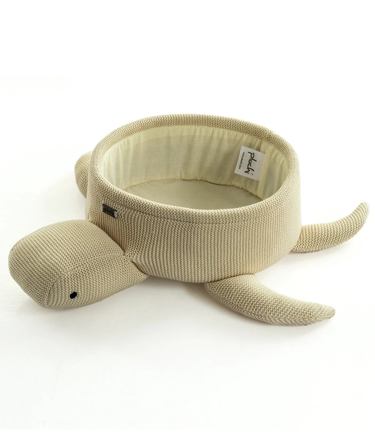 Turtle - Natural Color Cotton Knitted Basket