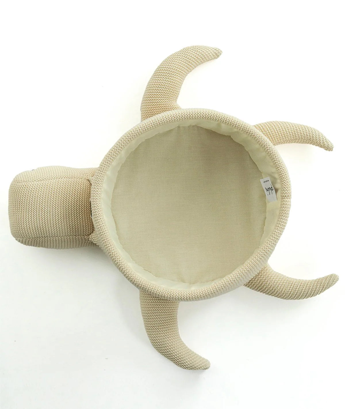 Turtle - Natural Color Cotton Knitted Basket