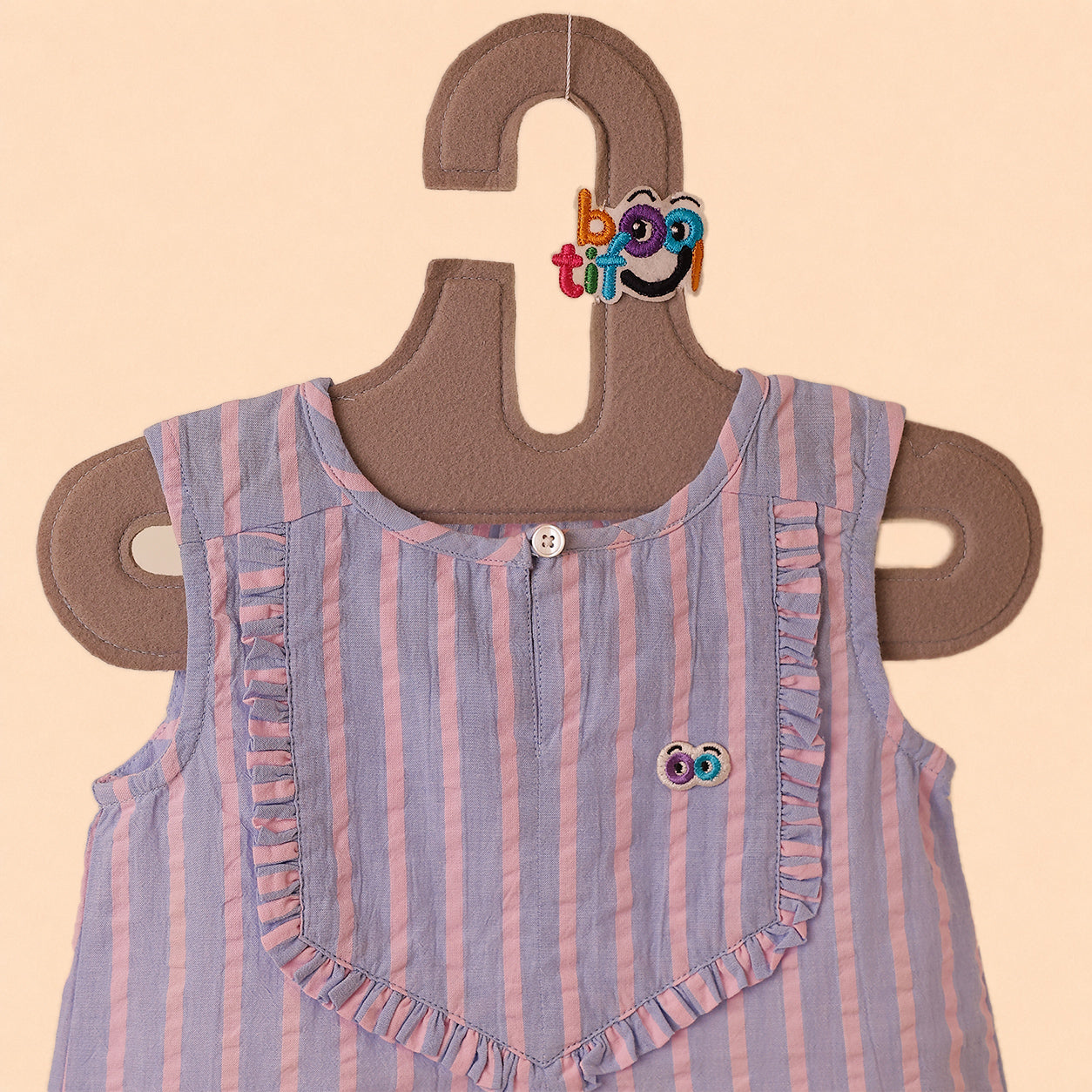 Girls Blue/pink stripe seesucker -BUNNY