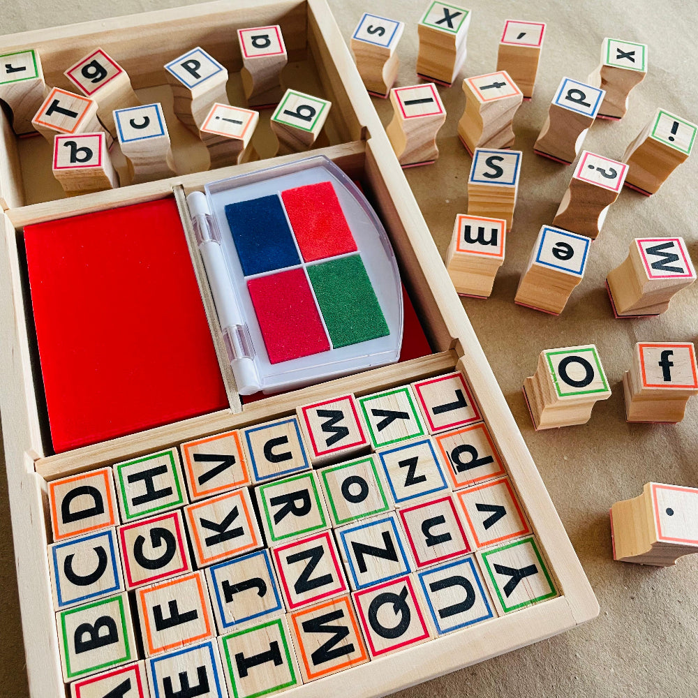 Open Ended My Wooden Stamp Kit - Alphabets-Learning & Education-Open Ended-Toycra
