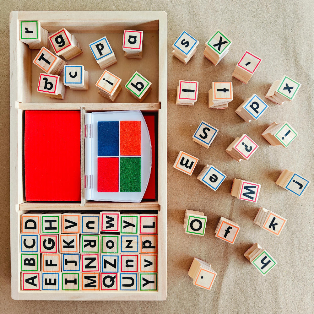 Open Ended My Wooden Stamp Kit - Alphabets-Learning & Education-Open Ended-Toycra