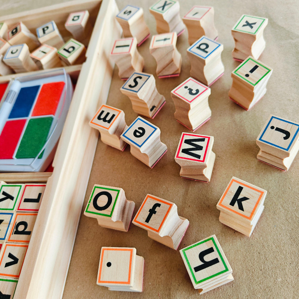 Open Ended My Wooden Stamp Kit - Alphabets-Learning & Education-Open Ended-Toycra