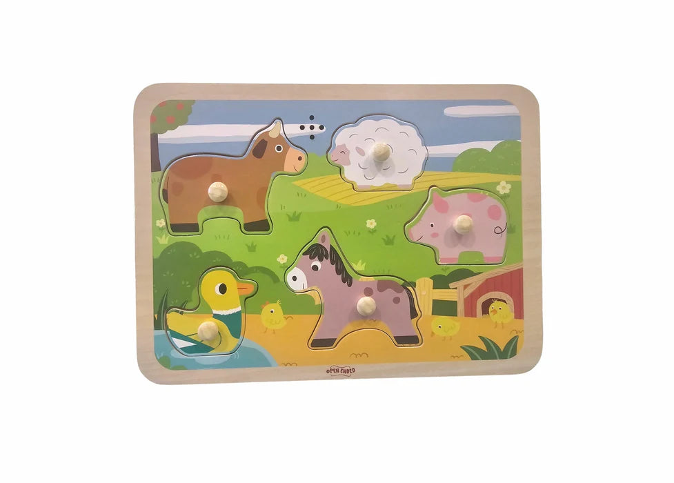 Open Ended Wooden Sound Puzzle - Farm