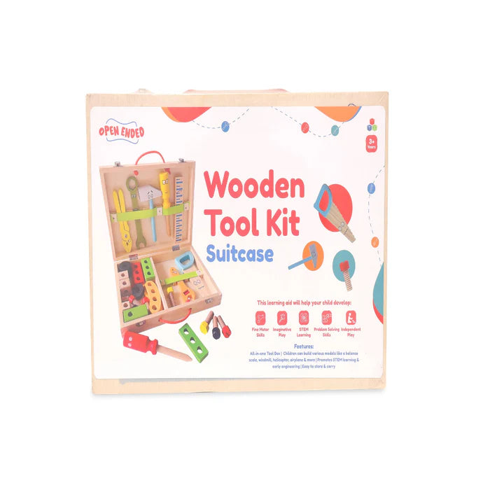 Open Ended Wooden Toolkit Suitcase