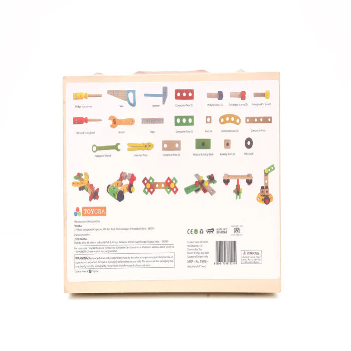 Open Ended Wooden Toolkit Suitcase