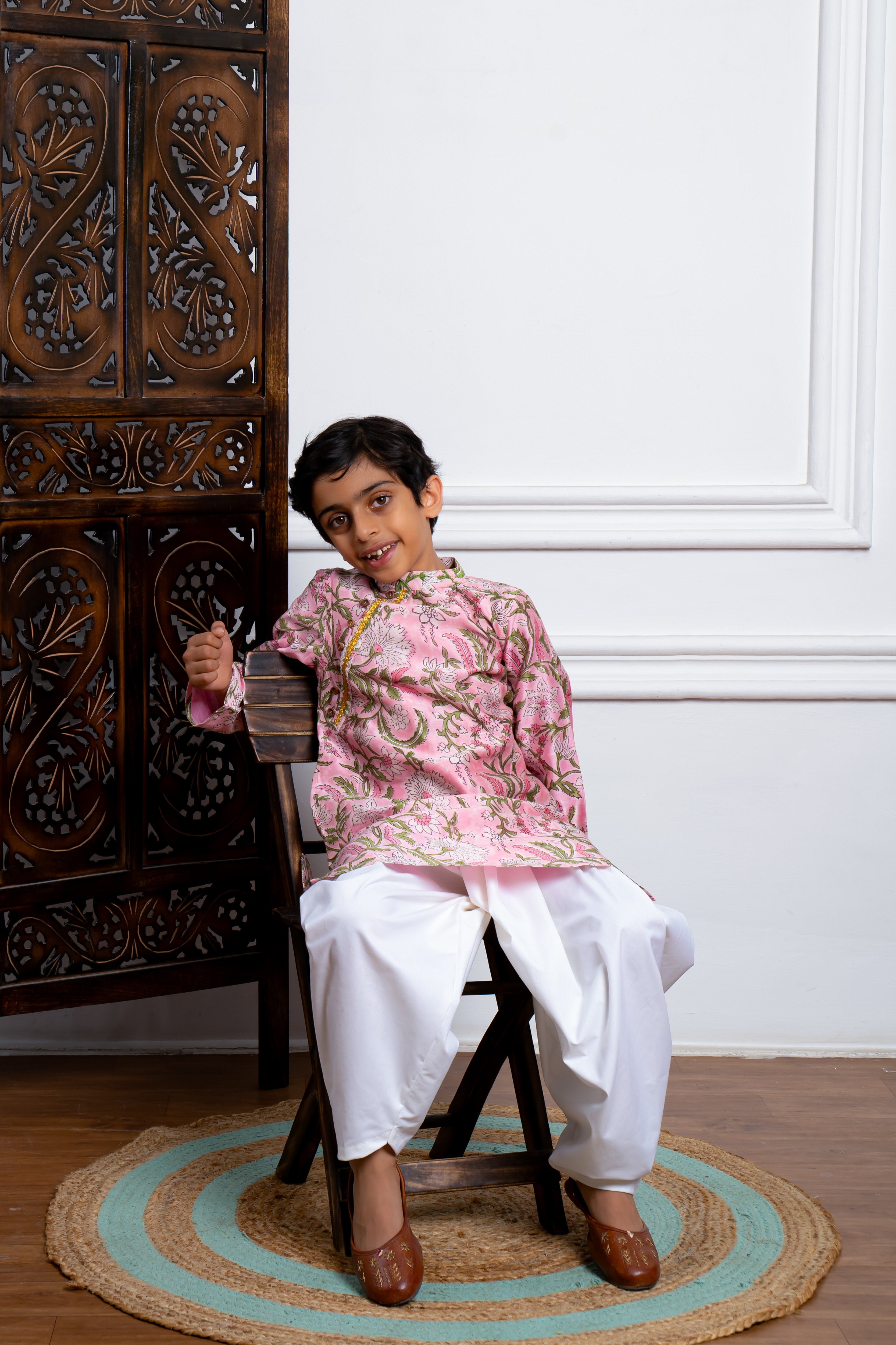 Pink Paisley Kurta Set