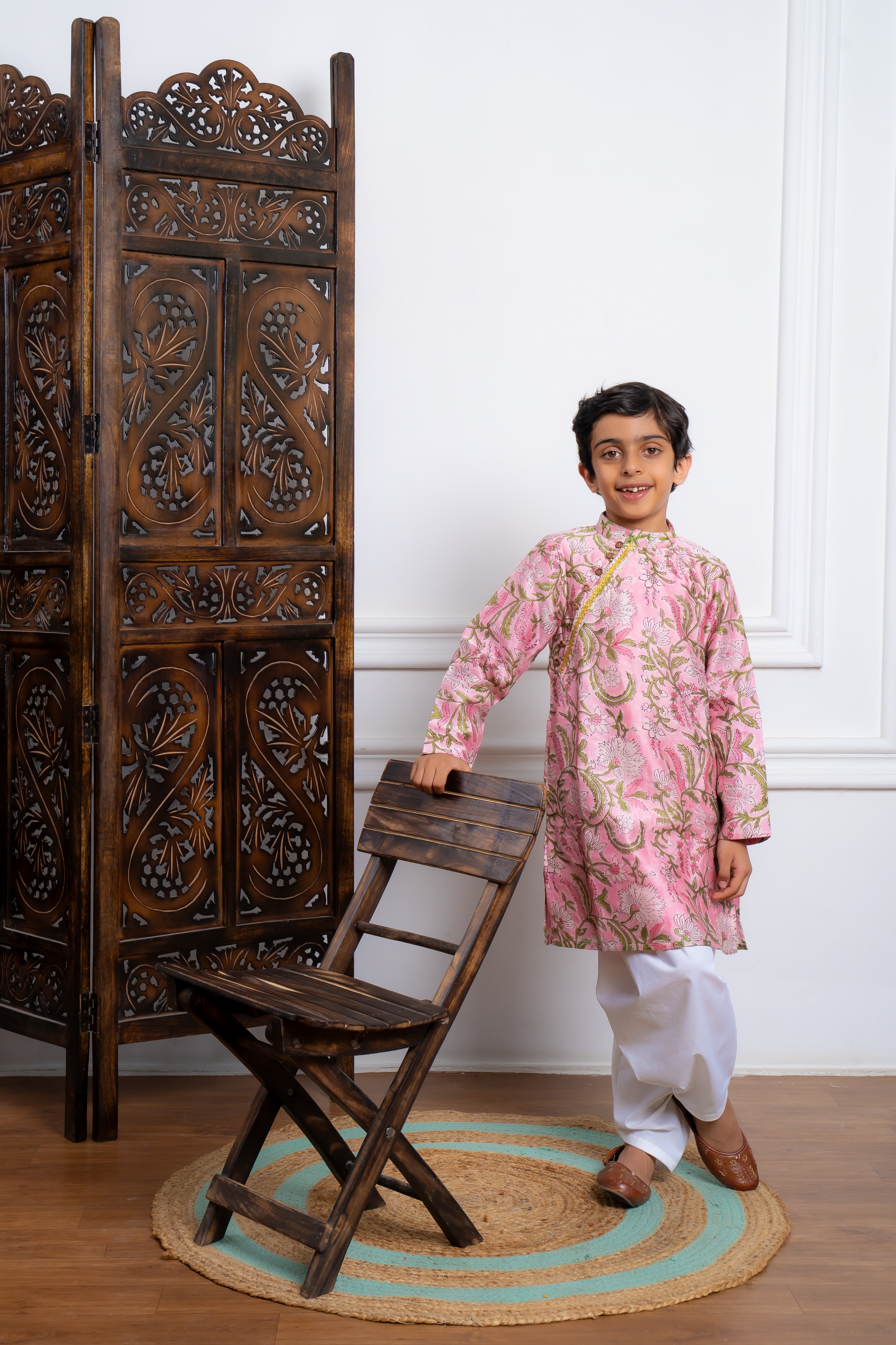 Pink Paisley Kurta Set