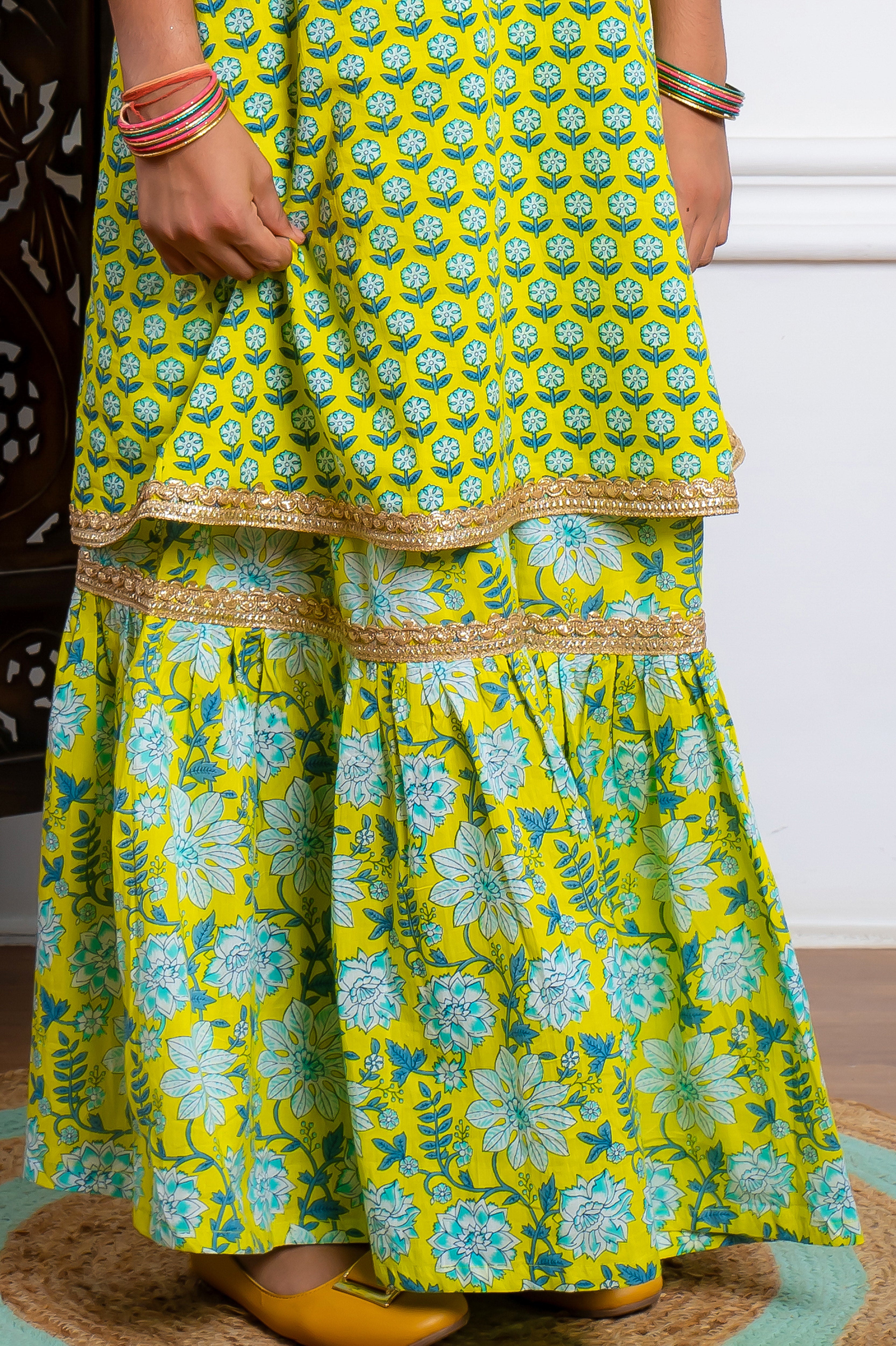 Lime Sharara Set